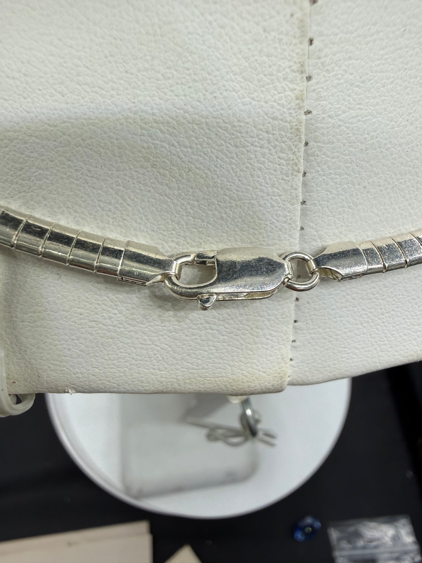 Vintage Italian Sterling Silver Diamond Cut Bib Necklace – 17.5” – Solid 925 Italy – 28g Statement Collar Necklace