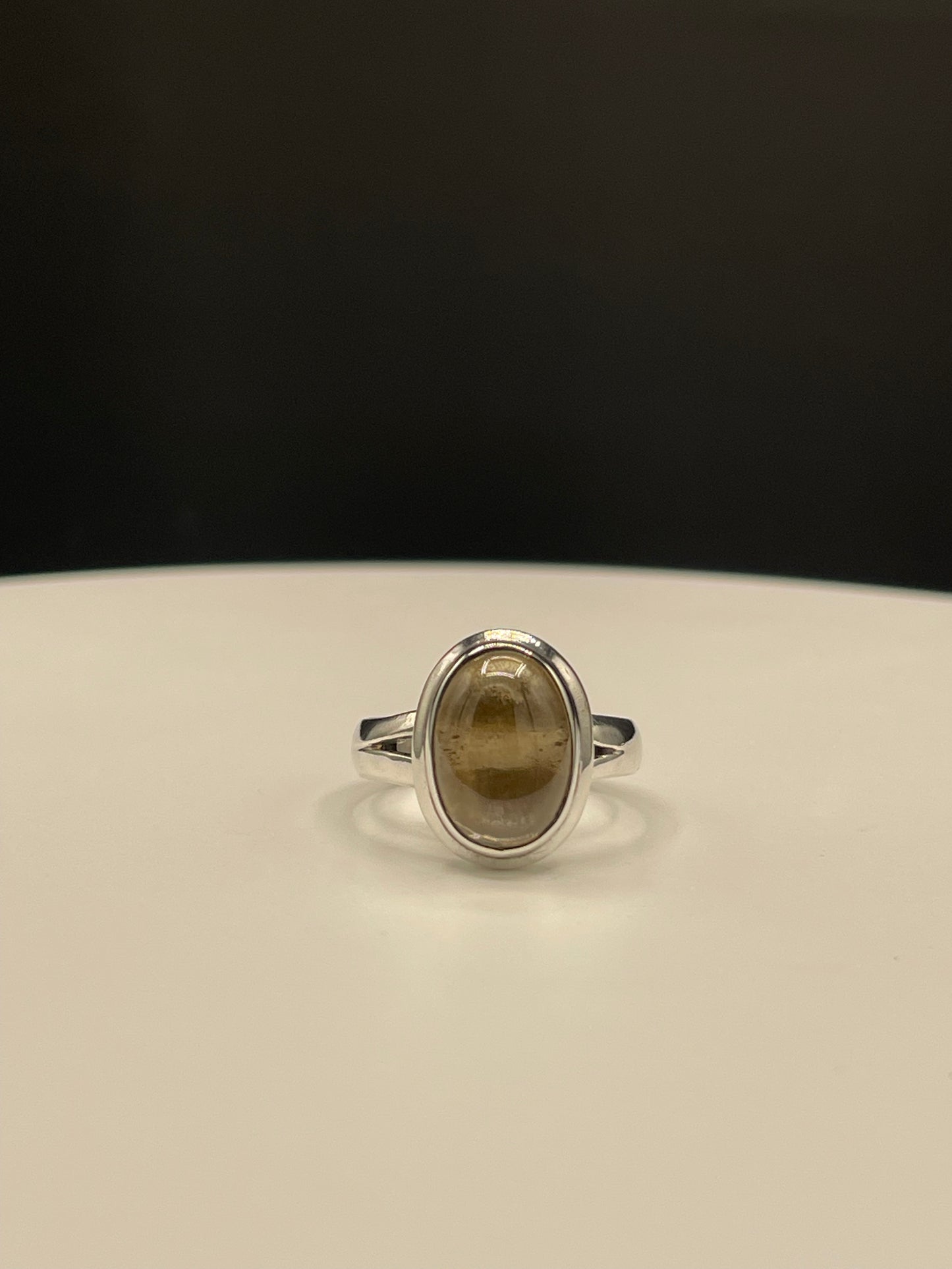 Natural Ouro Verde Quartz Sterling Silver Ring (Size 8.5)