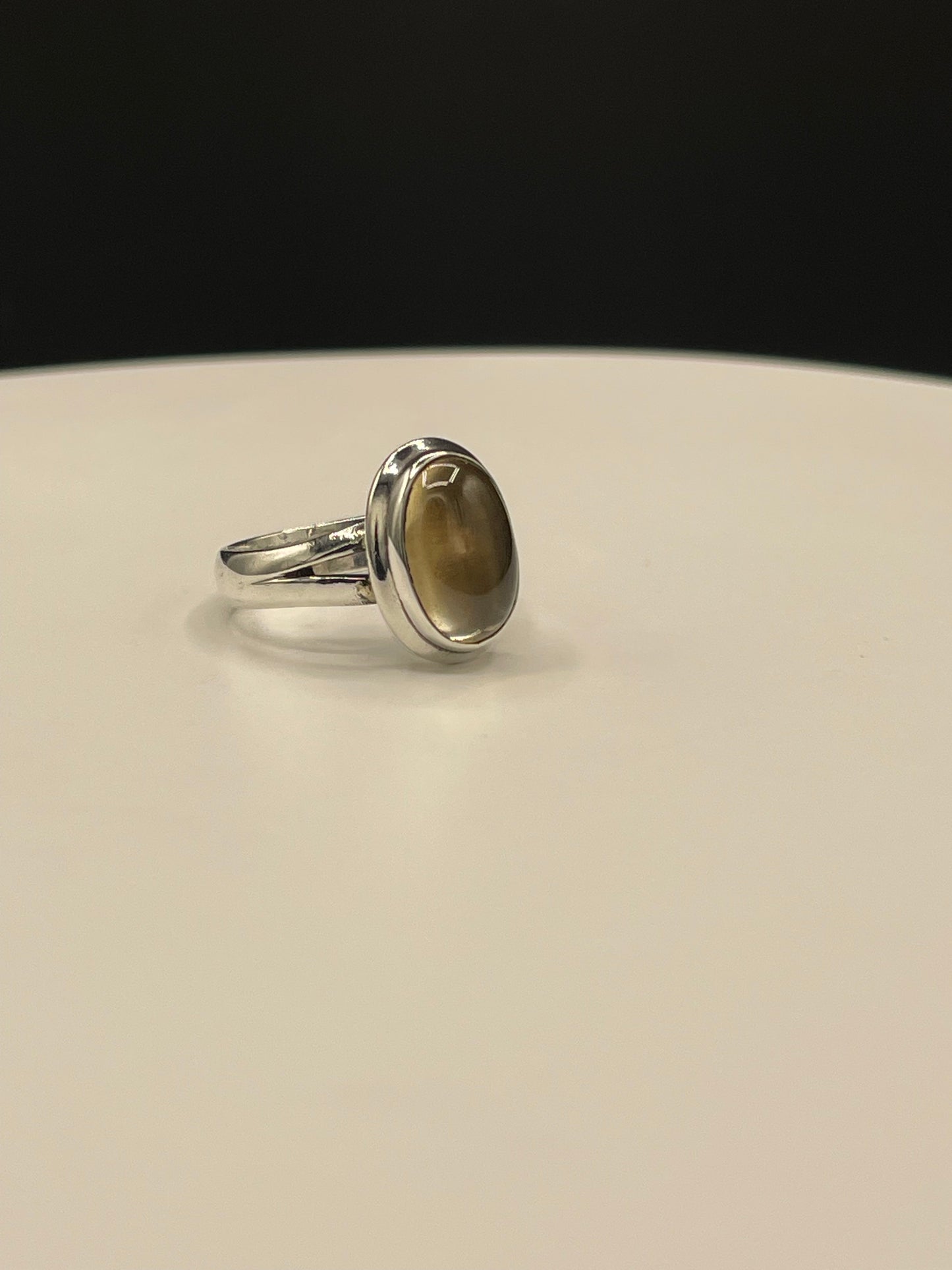Natural Ouro Verde Quartz Sterling Silver Ring (Size 8.5)