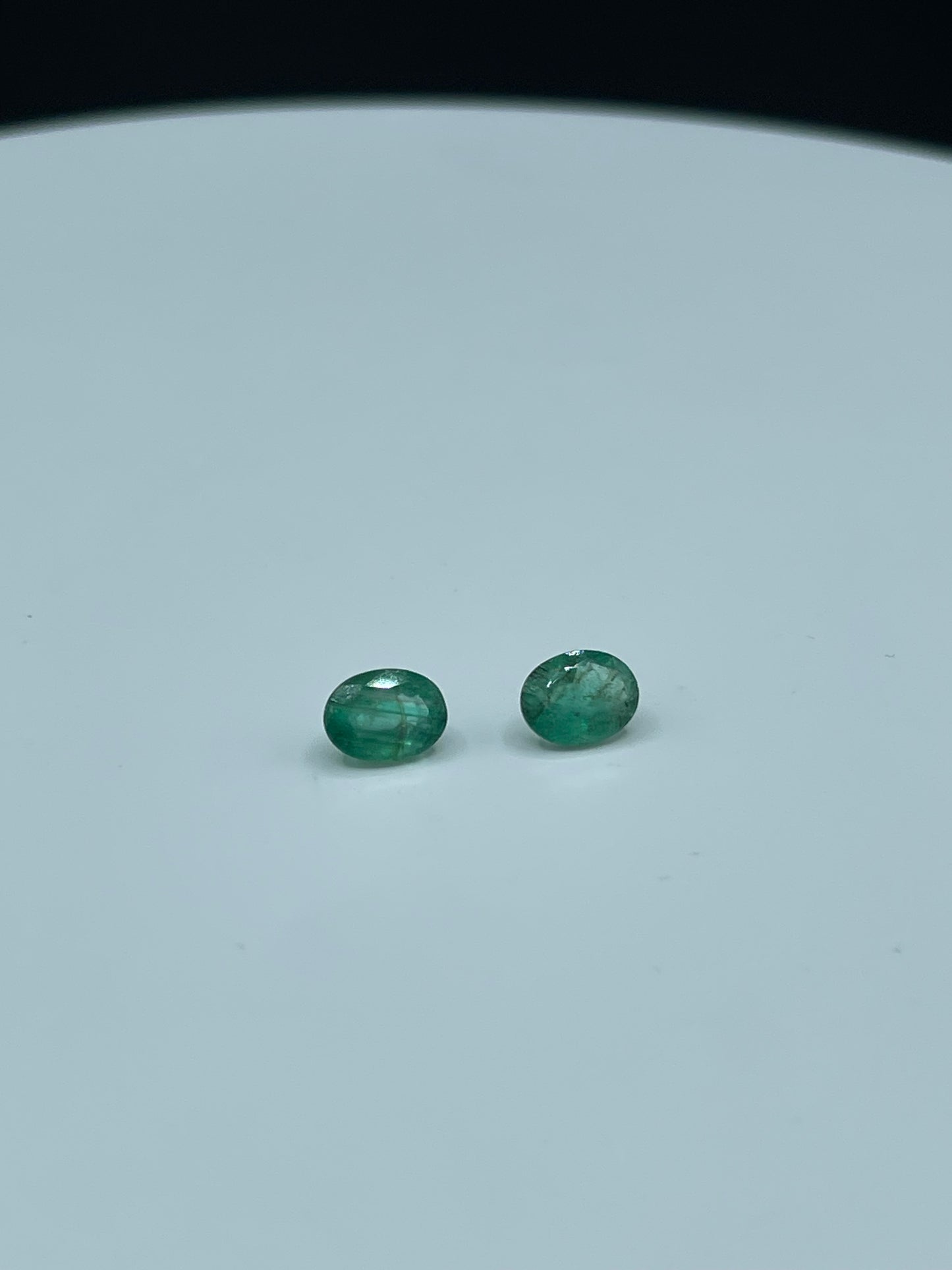 2.33 Carat Natural Emerald Oval Cut Matching Loose Gemstones (8 x 6 x 4 MM)