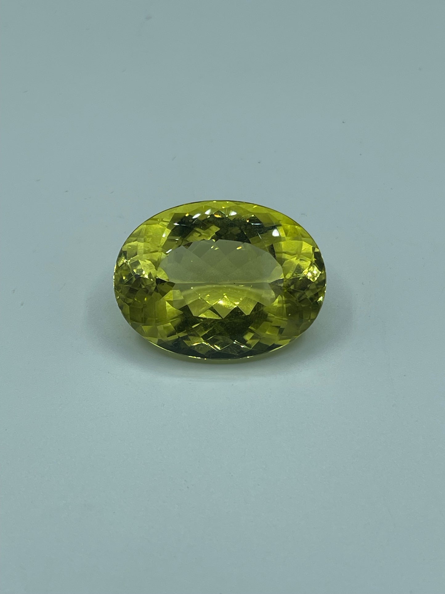 70.77 Carat Natural Ouro Verde Quartz Oval Cut Loose Gemstone (32.7 x 24.5 x 15.4 MM)