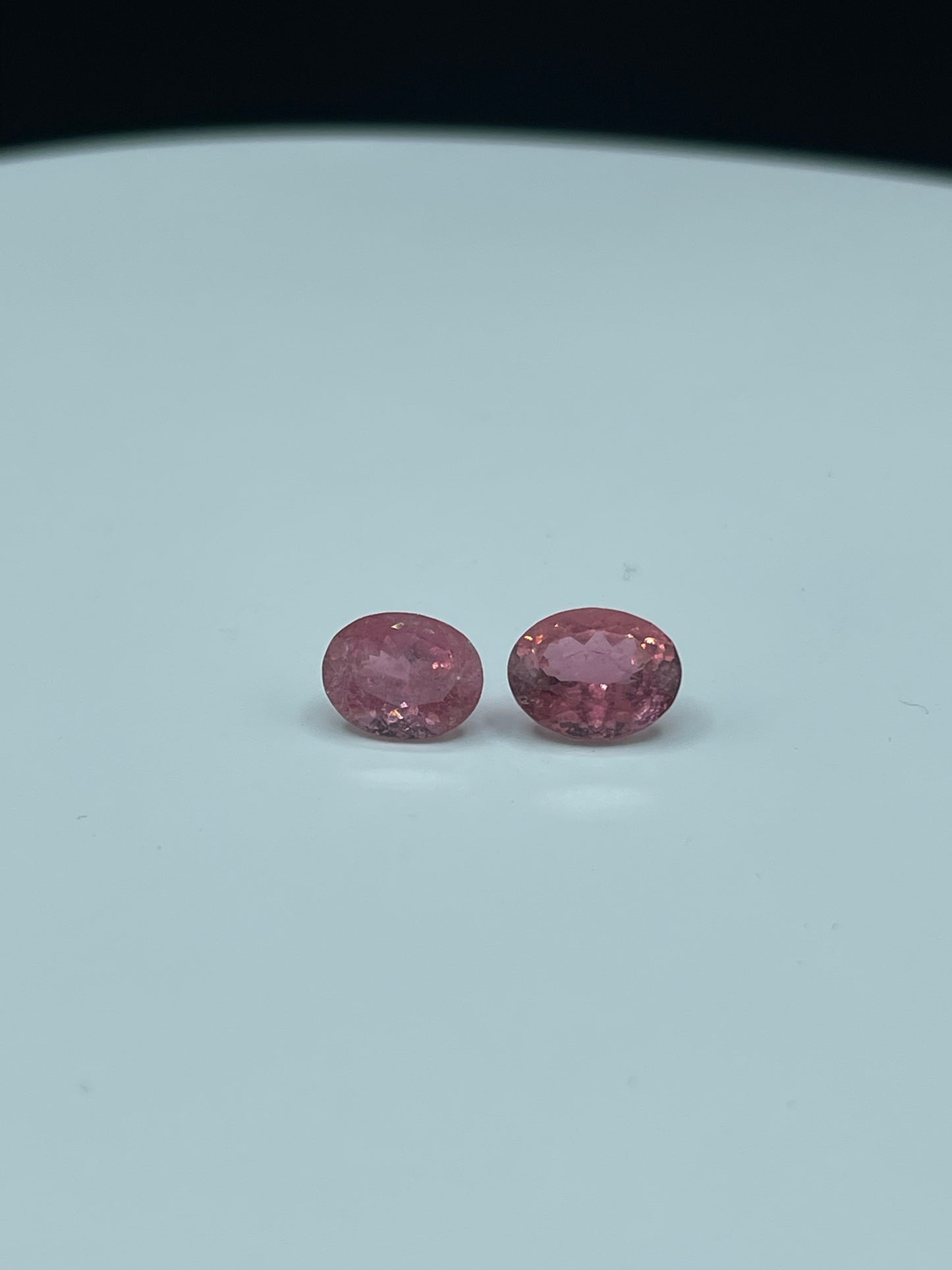 5.42 Carat Natural Rubellite Tourmaline Matching Oval Cut Loose Gemstones (10.2 x 8.1 x 5.5 MM)