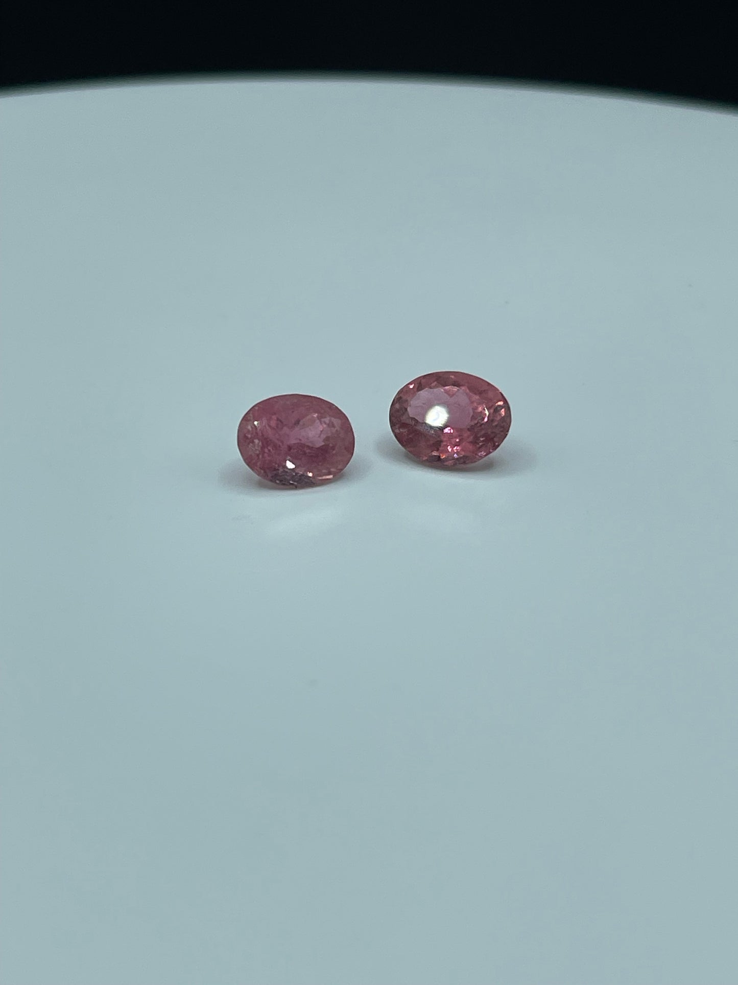5.42 Carat Natural Rubellite Tourmaline Matching Oval Cut Loose Gemstones (10.2 x 8.1 x 5.5 MM)