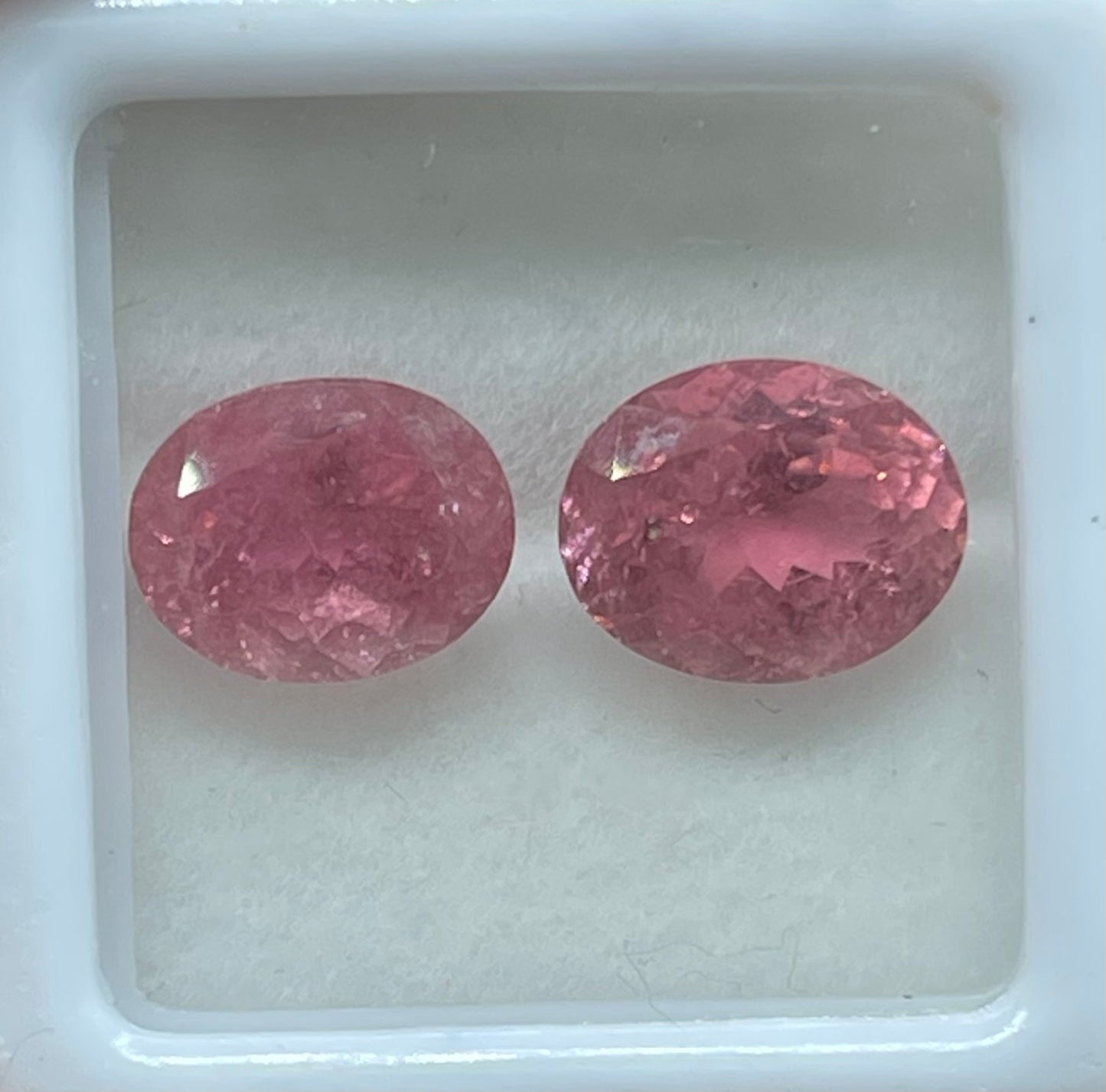 5.42 Carat Natural Rubellite Tourmaline Matching Oval Cut Loose Gemstones (10.2 x 8.1 x 5.5 MM)