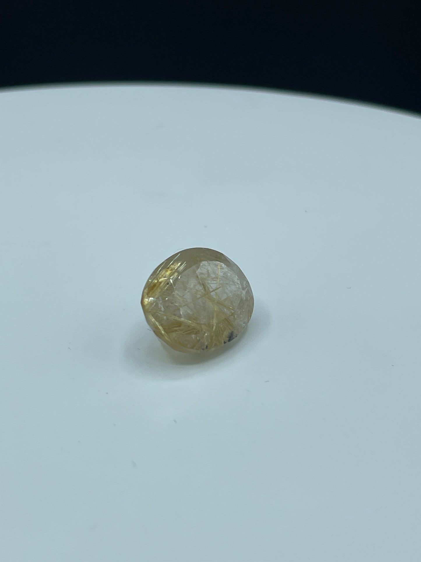 18.12 Carat Natural Faceted Rutile Quartz Oval Cut Loose Gemstone (20 x 15 x 10 MM)