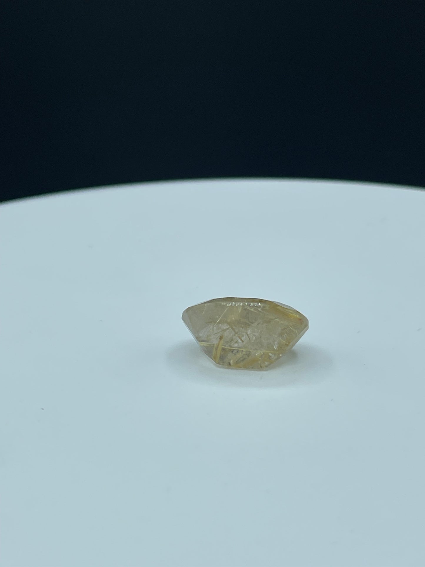 18.12 Carat Natural Faceted Rutile Quartz Oval Cut Loose Gemstone (20 x 15 x 10 MM)