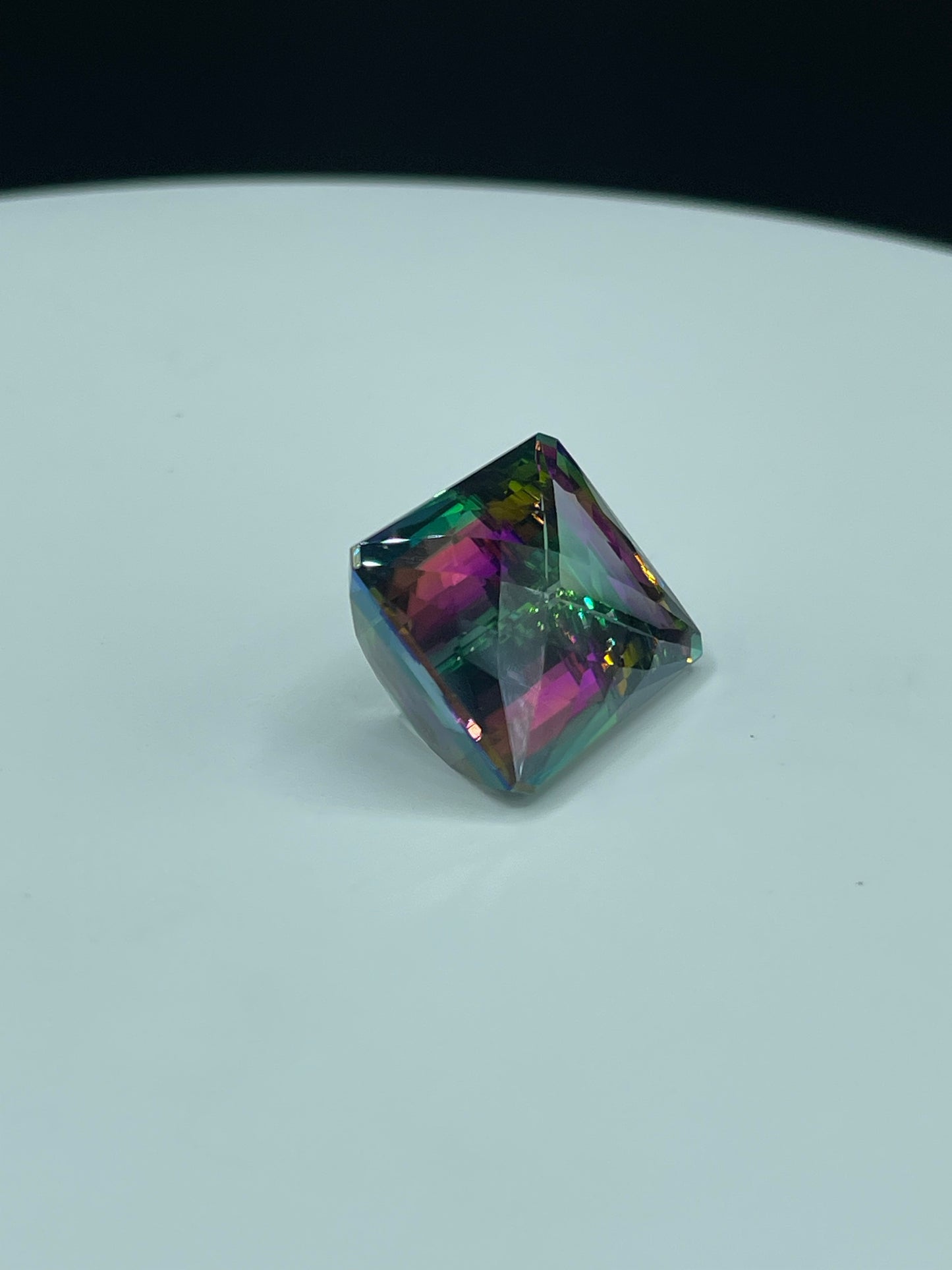 70.00 Carat Authentic Mystic Topaz Emerald Cut Loose Gemstone (24.6 x 19.9 x 14.1 MM)
