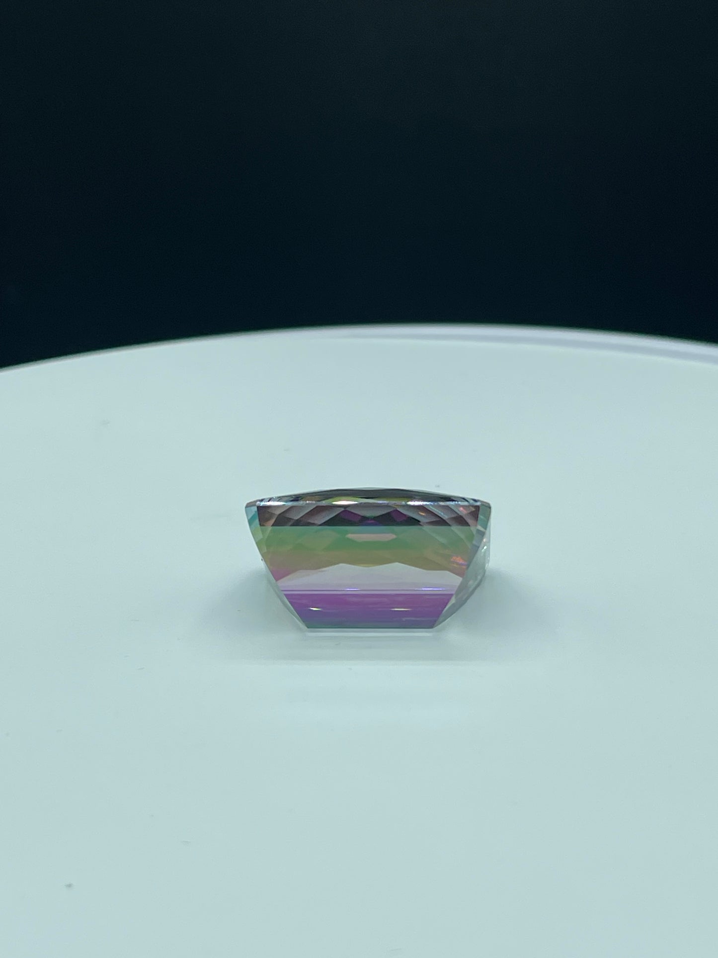 70.00 Carat Authentic Mystic Topaz Emerald Cut Loose Gemstone (24.6 x 19.9 x 14.1 MM)