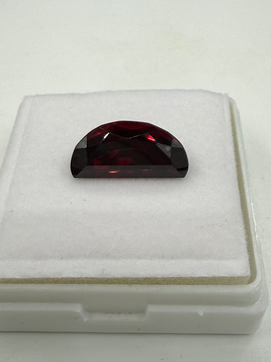 9.04 Carat Natural Garnet Half Moon Cut Loose Gemstone | 17x8x6 MM