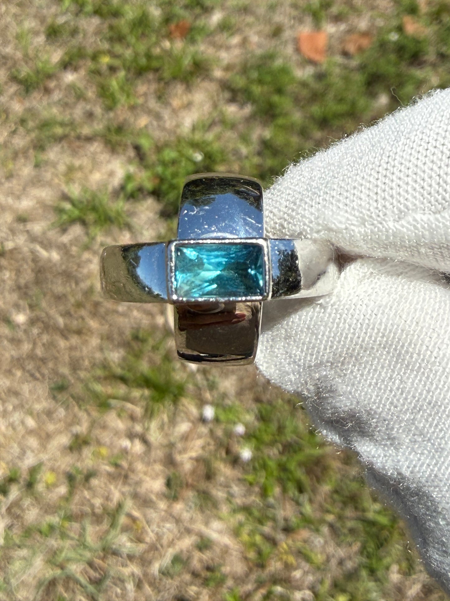 Piaget Indicolite Tourmaline 18K White Gold Ring | 1.78 CT Indicolite Tourmaline | Size 5