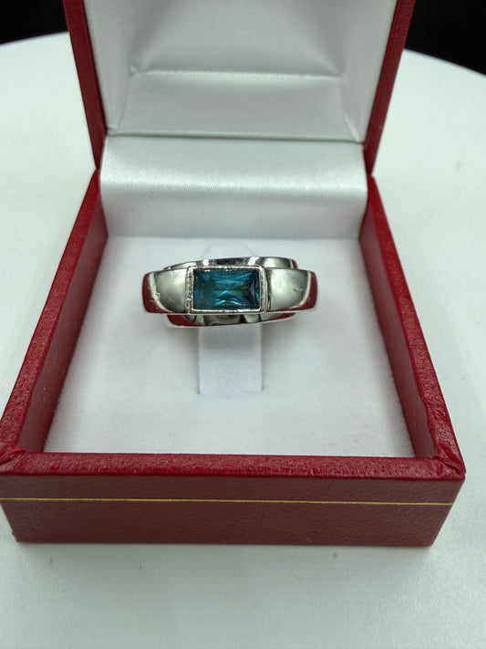 Piaget Indicolite Tourmaline 18K White Gold Ring | 1.78 CT Indicolite Tourmaline | Size 5