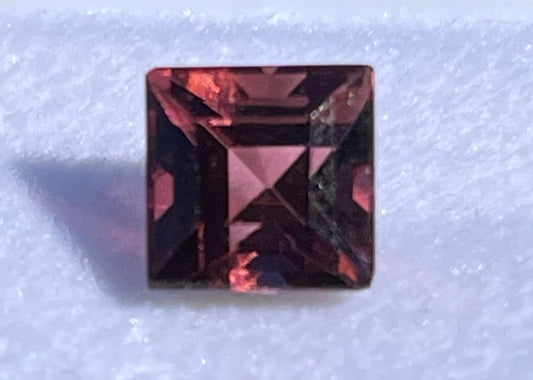 3.29 Carat Natural Rubellite Tourmaline Princess Cut Loose Gemstone (7.8 x 7.7 x 6.4 MM)
