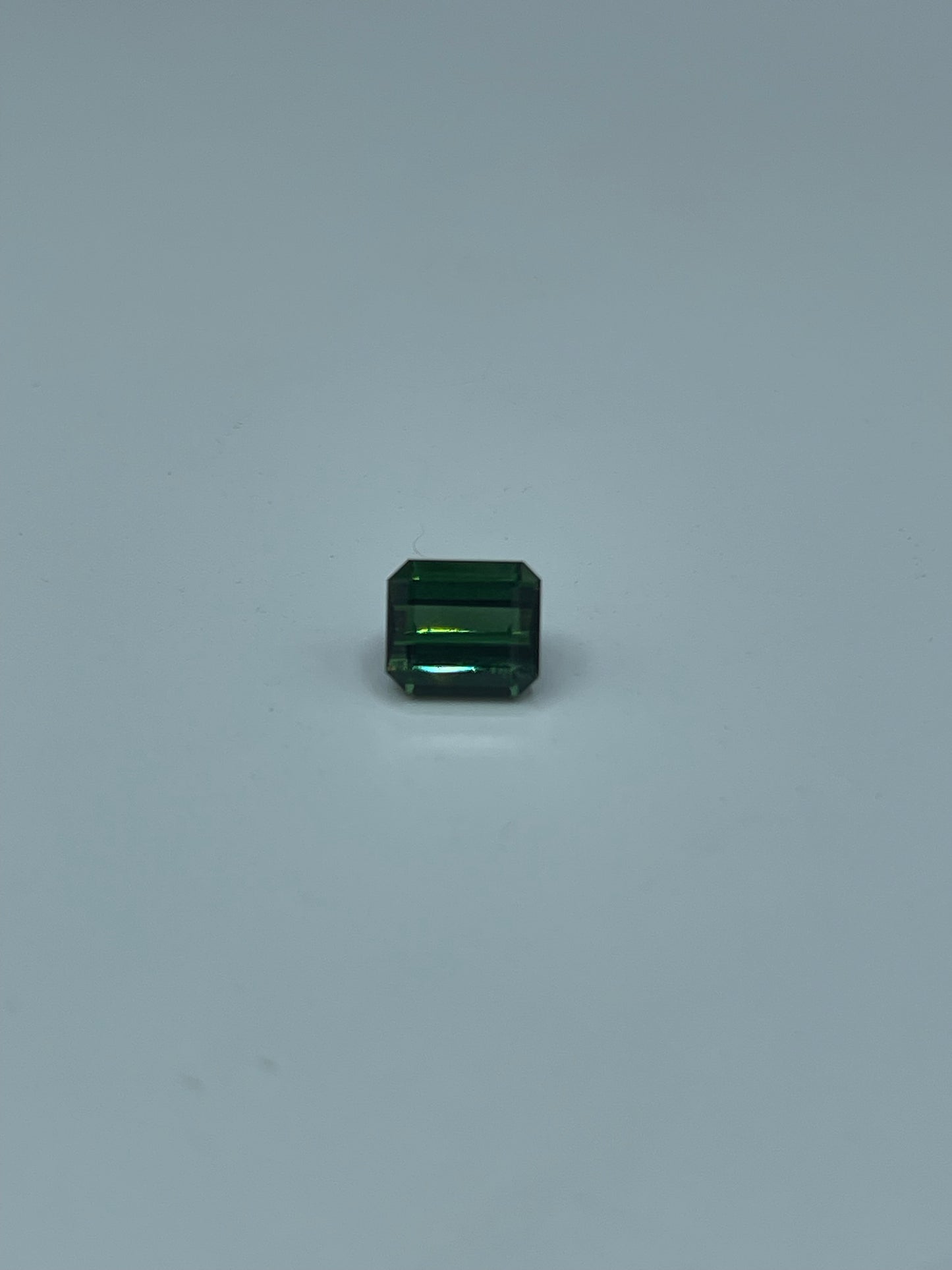 2.39 Carat Natural Green Tourmaline Emerald Cut Loose Gemstone (6.7 x 7.7 x 5.2 MM)