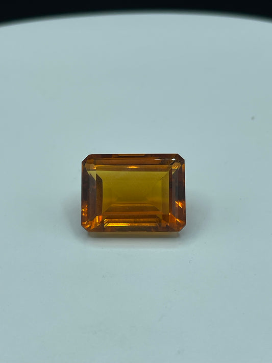 29.15 Carat Natural Madeira Citrine Emerald Cut Loose Gemstone (21 x 16 x 11 MM)