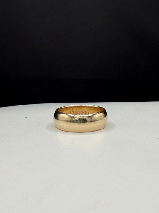Solid 14K Gold Wedding Band | 6MM Comfort Fit | Rare Size 4.5