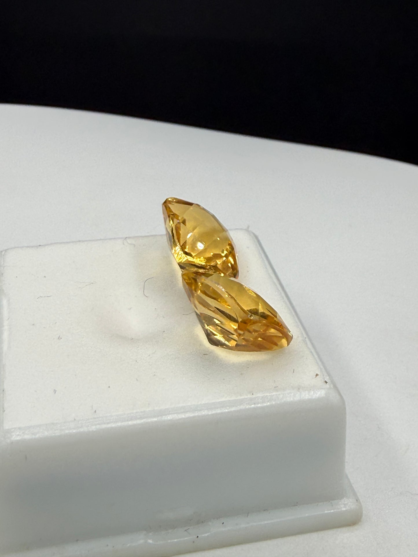 11.00ctw Matching Pair Natural Citrine | 12x10mm Checkerboard Cut | Flawless