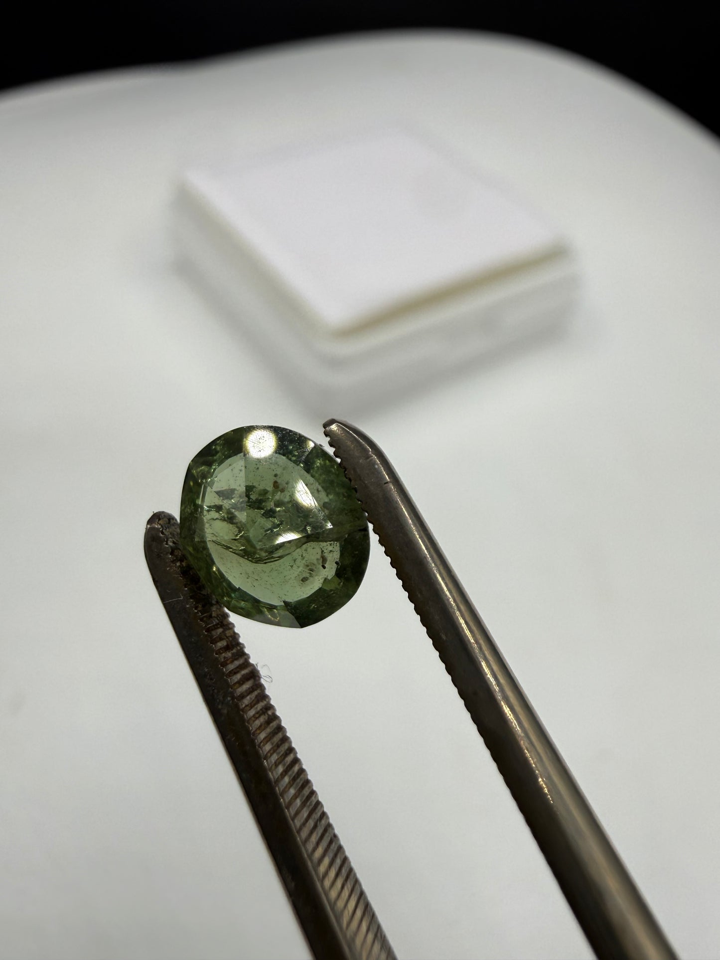 1.29ct Natural Unheated Ceylon Green Sapphire Oval Cut Loose Gemstone