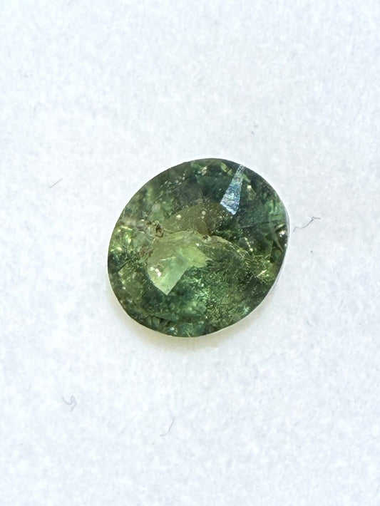 1.29ct Natural Unheated Ceylon Green Sapphire Oval Cut Loose Gemstone