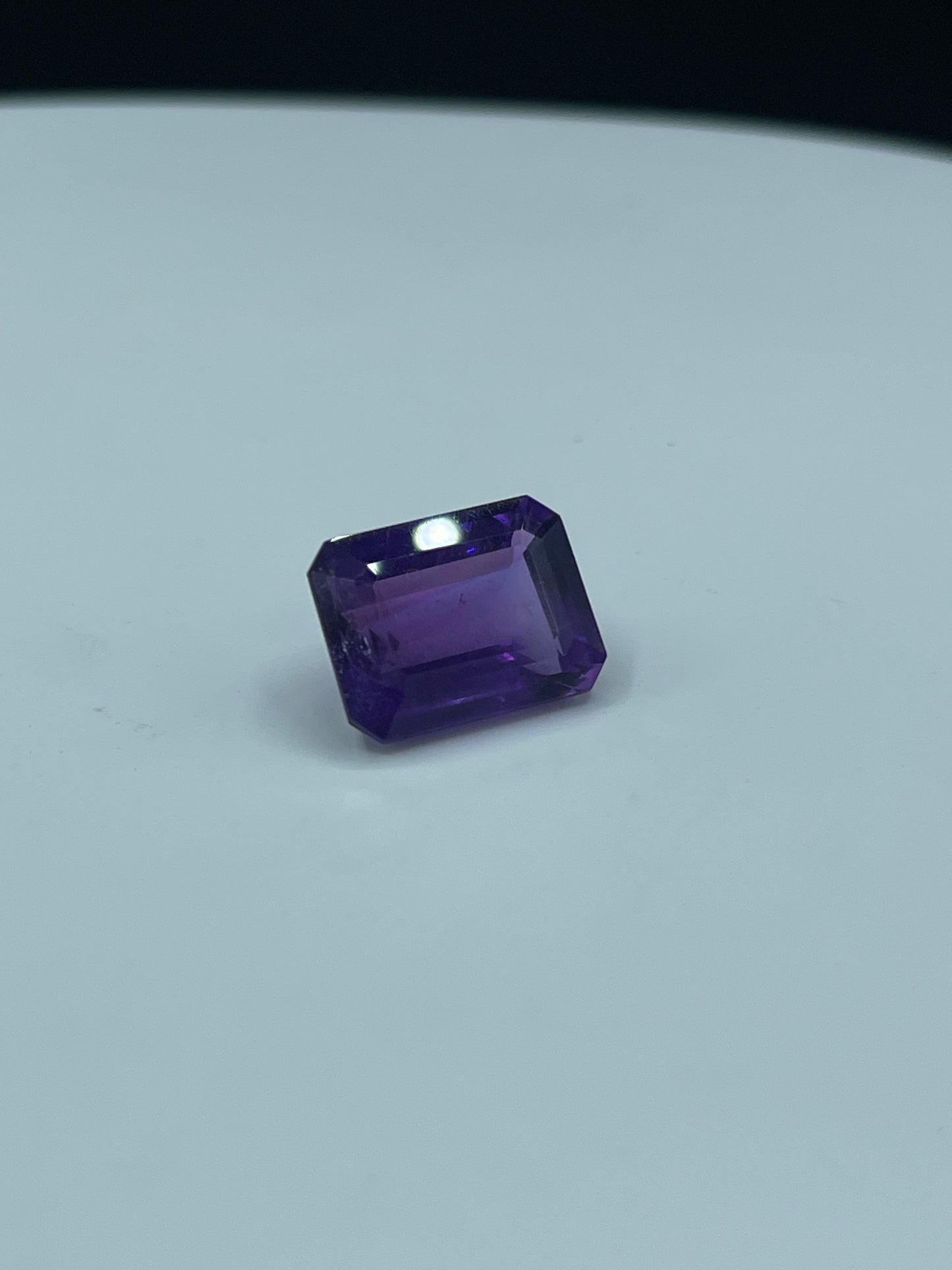 10.91 Carat Natural Zambian Amethyst Emerald Cut Loose Gemstone (15.8 x 11.7 x 7.8 MM)