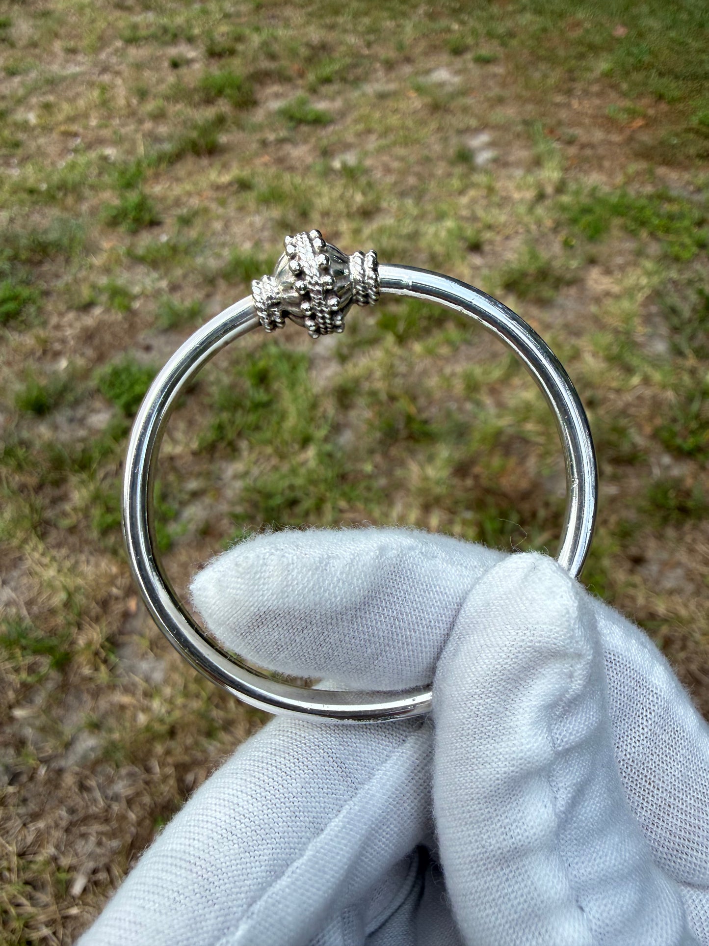 Solid 925 Sterling Silver Bali Style Baby Bangle
