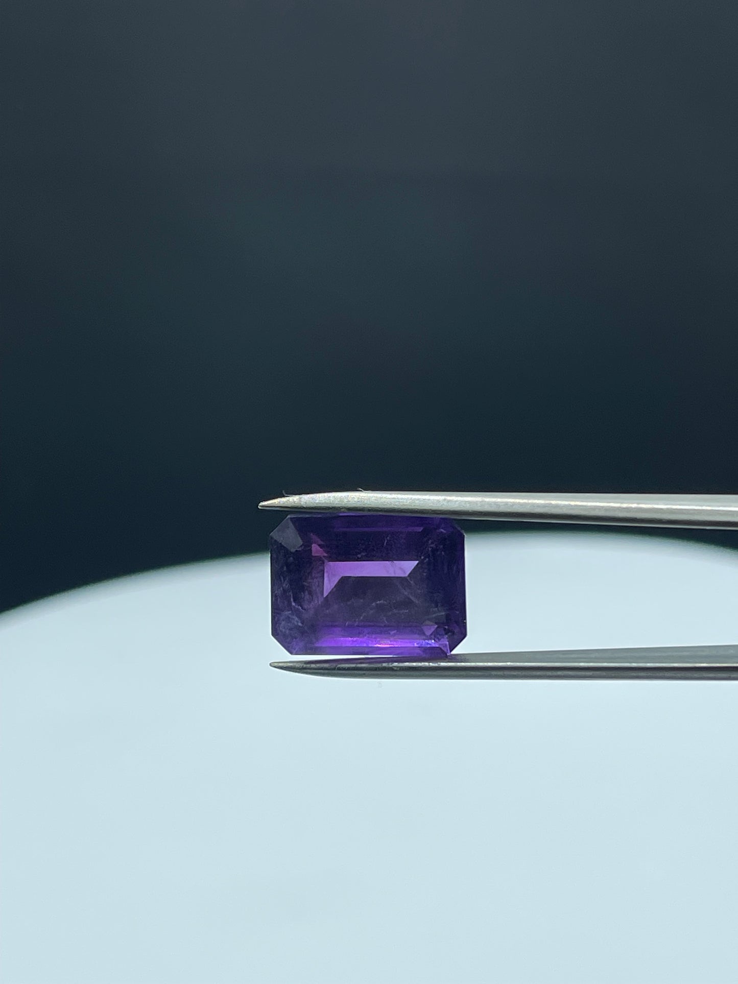 10.91 Carat Natural Zambian Amethyst Emerald Cut Loose Gemstone (15.8 x 11.7 x 7.8 MM)