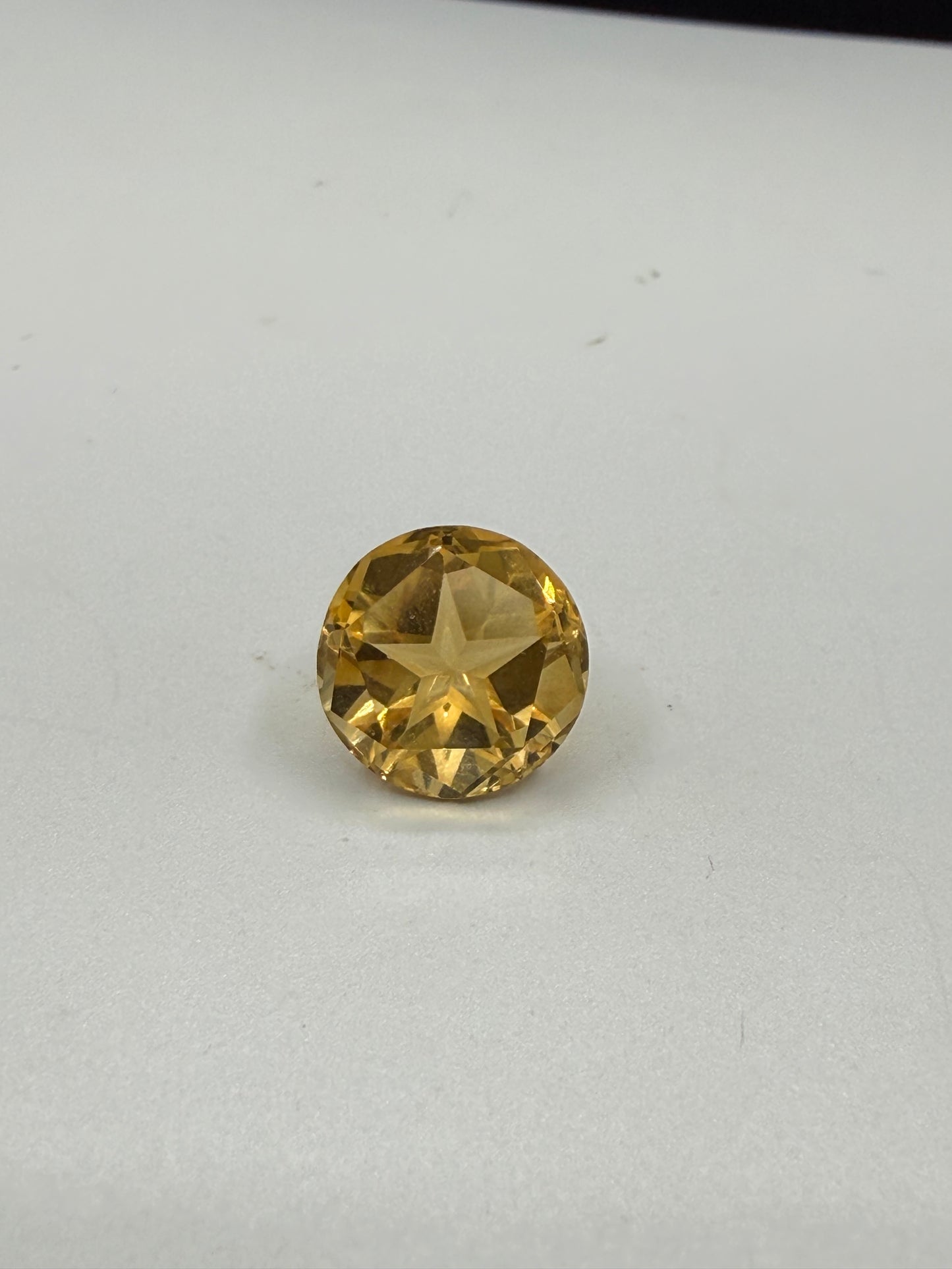 Natural Citrine Texas Lone Star Cut Loose Gemstone 10mm Round