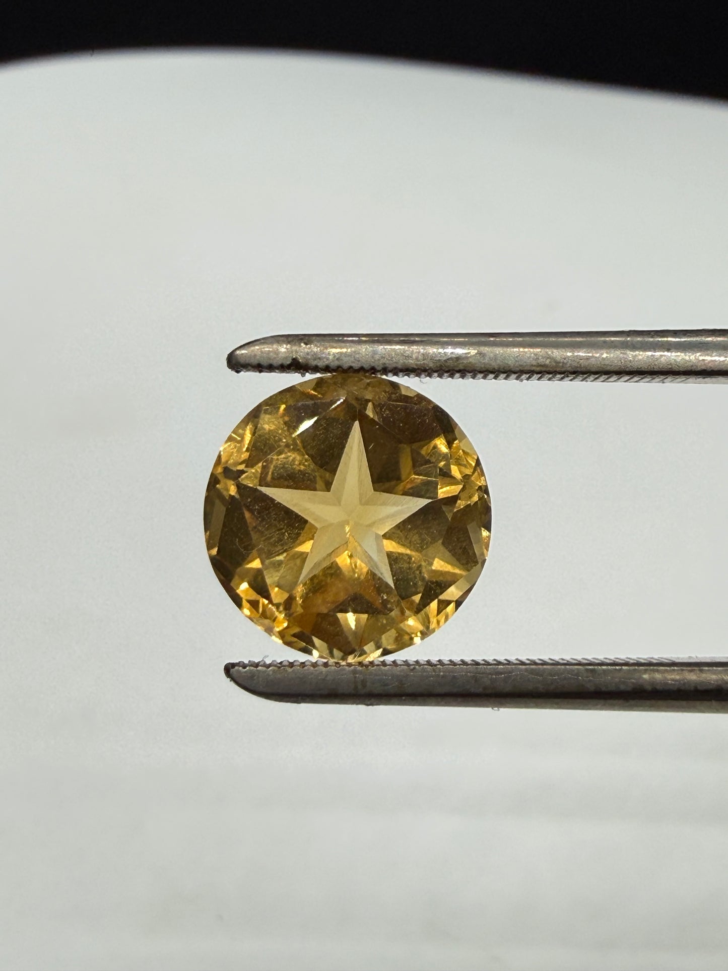 Natural Citrine Texas Lone Star Cut Loose Gemstone 10mm Round