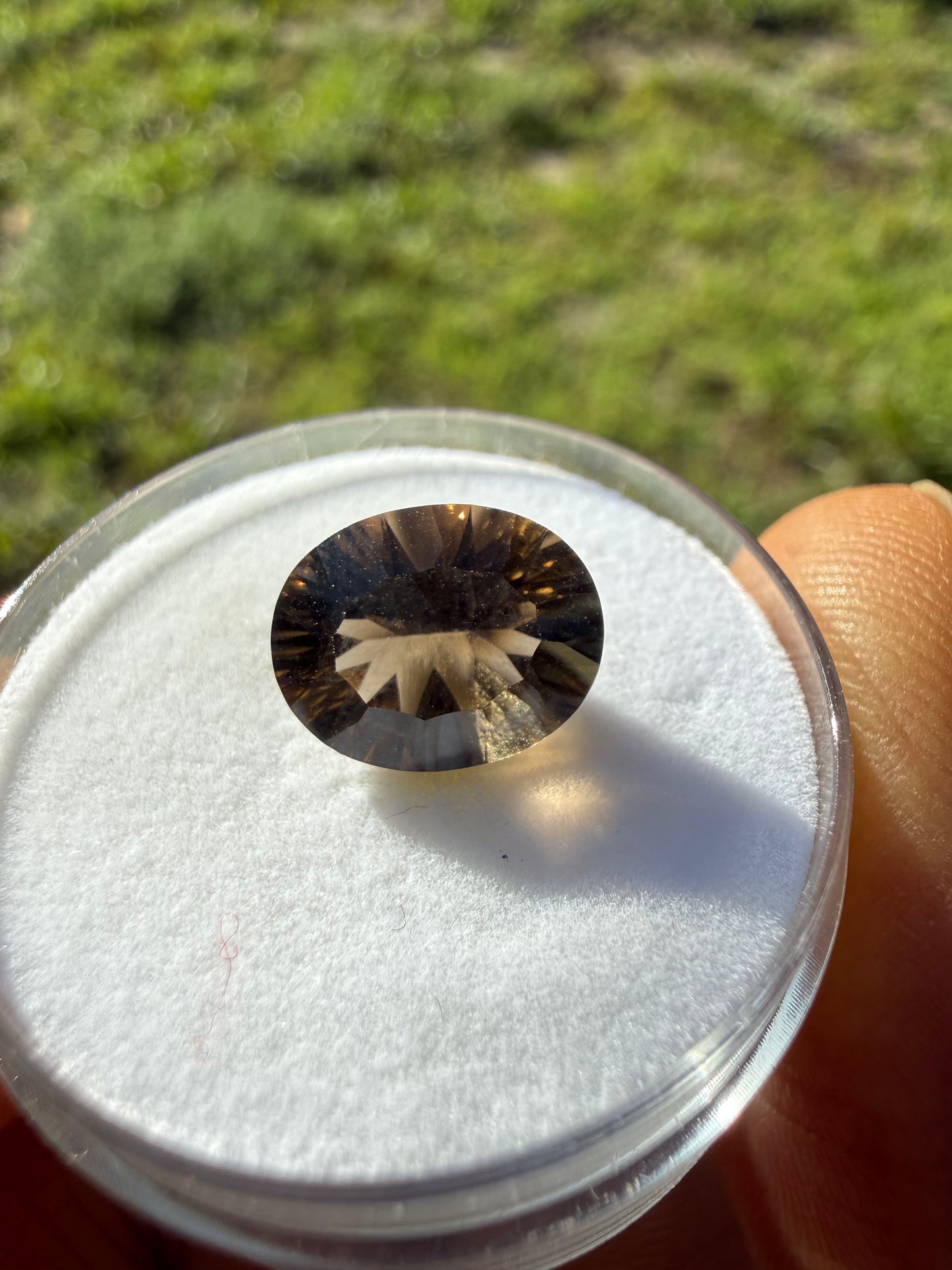 Natural Smoky Quartz Master Concave Oval Cut Loose Gemstone | Flawless | 2.33ct 10x8mm