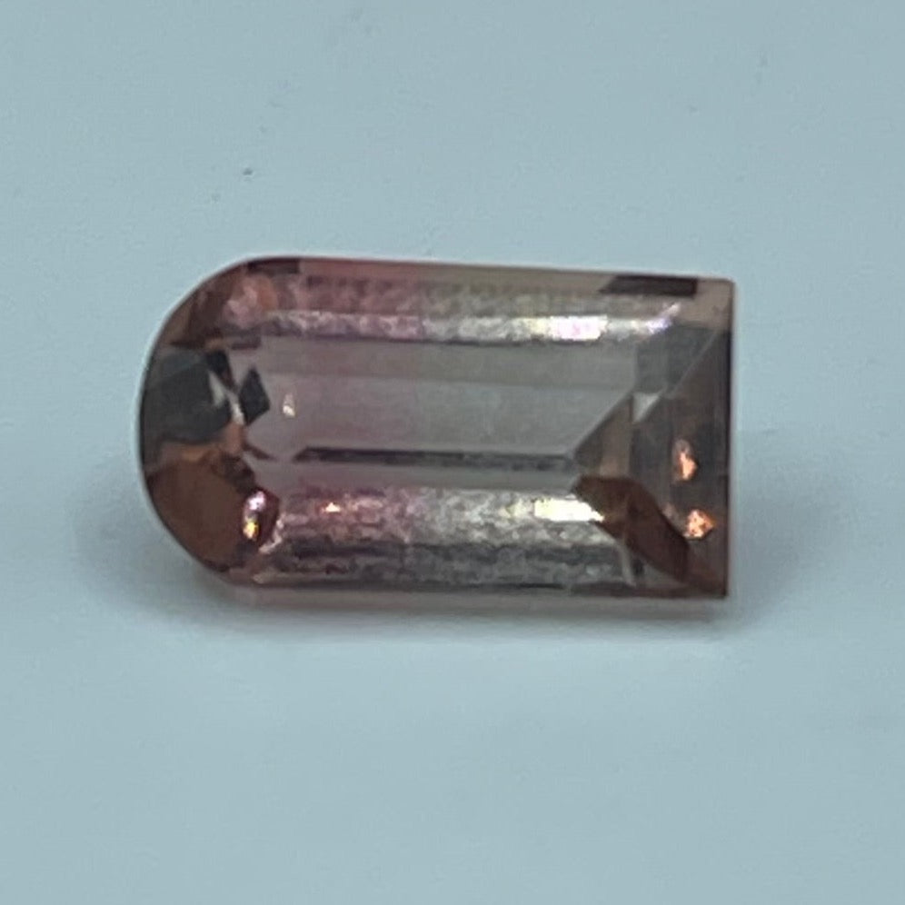2.29 Carat Natural Bi Color Tourmaline Custom Tombstone Cut Loose Gemstone (10.2 x 5.8 x 4.4 MM)