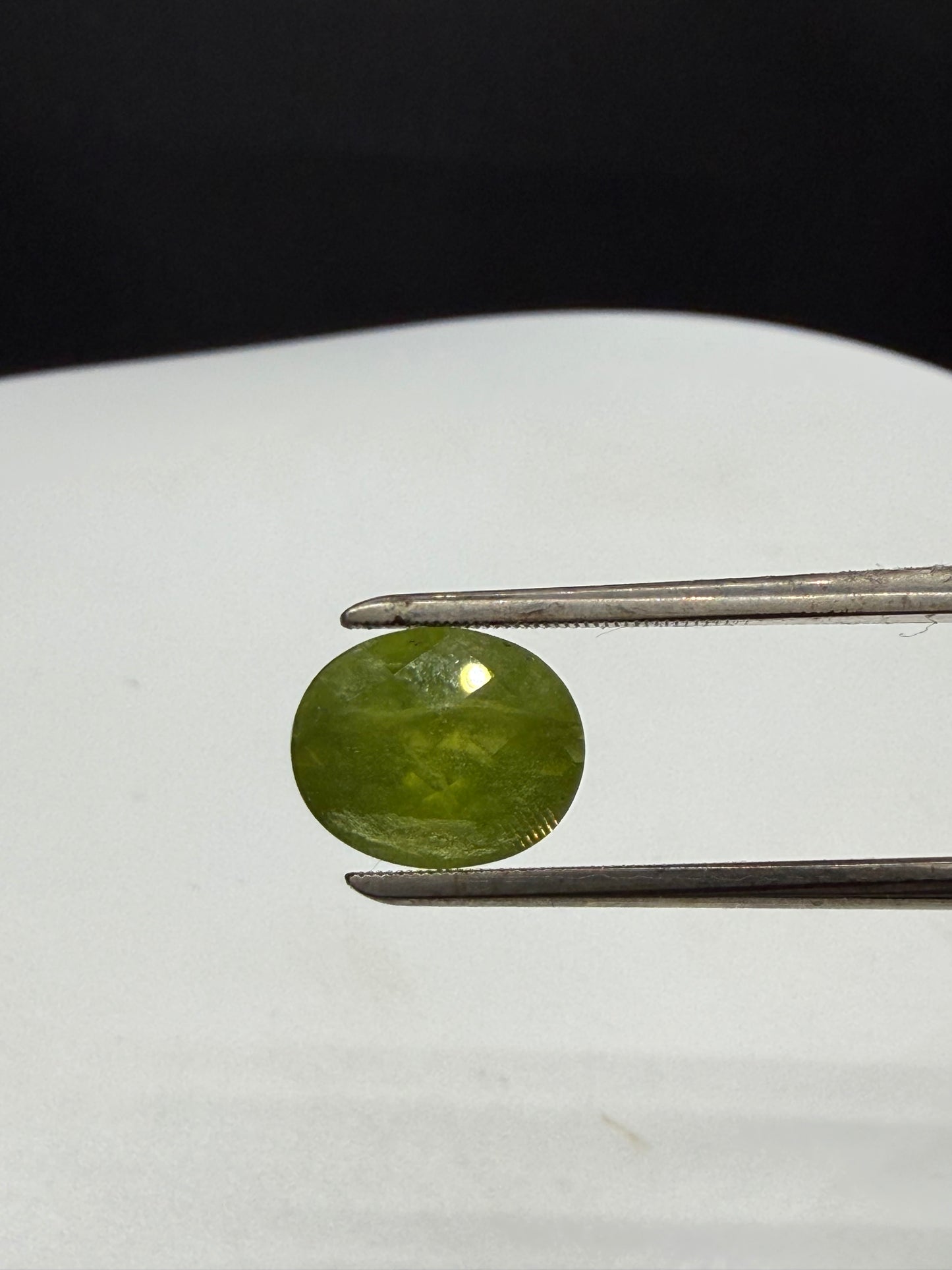 Rare 4.73 Carat Natural Vesuvianite Loose Gemstone Oval Checkerboard Cut | Tsavo Kenya | 12x10mm