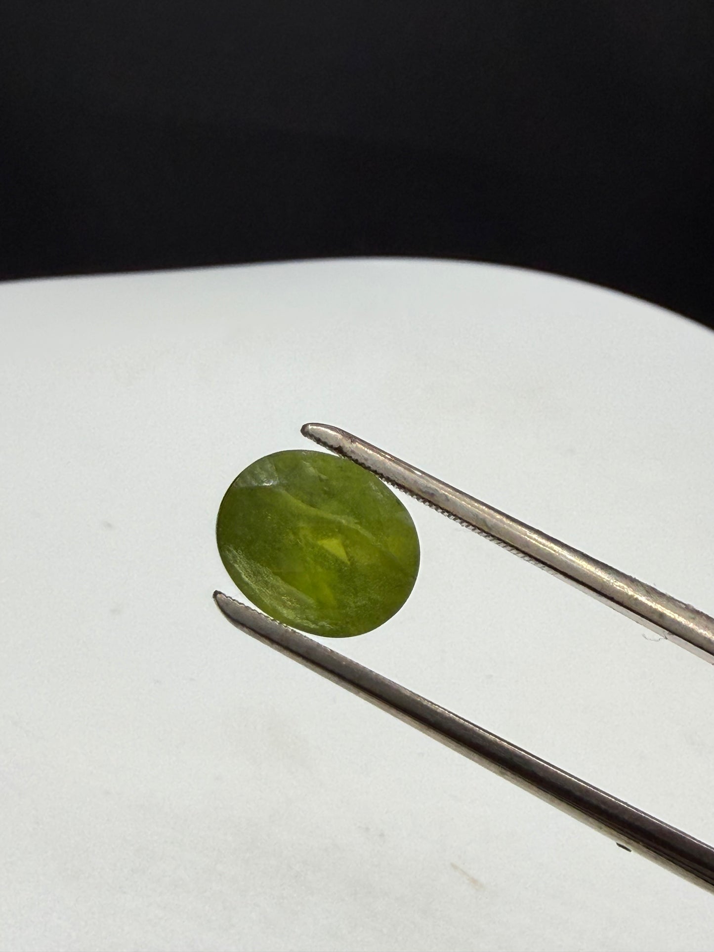 Rare 4.73 Carat Natural Vesuvianite Loose Gemstone Oval Checkerboard Cut | Tsavo Kenya | 12x10mm