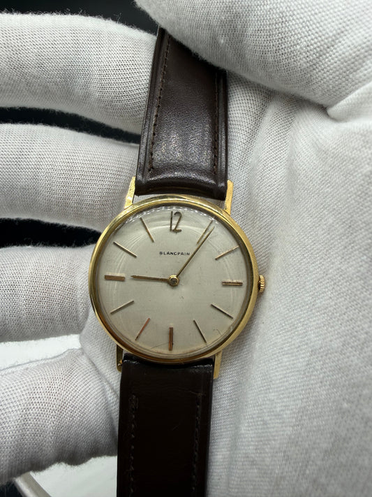 Vintage Blancpain Villeret Rayville 18k Gold Ultra Slim 17J Manual Wind Watch | 33mm
