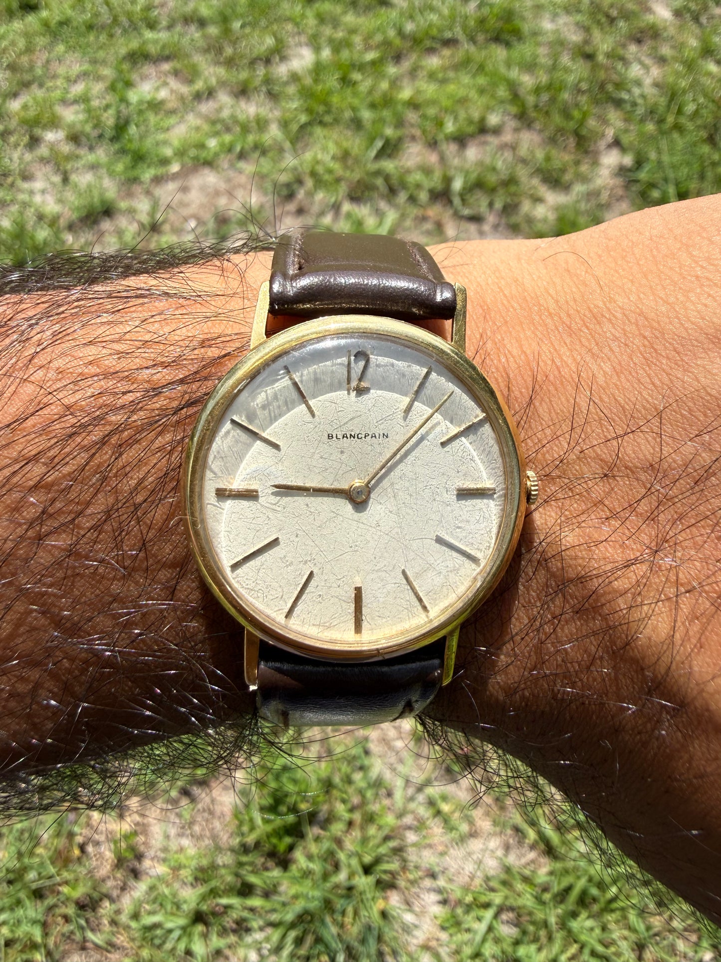 Vintage Blancpain Villeret Rayville 18k Gold Ultra Slim 17J Manual Wind Watch | 33mm