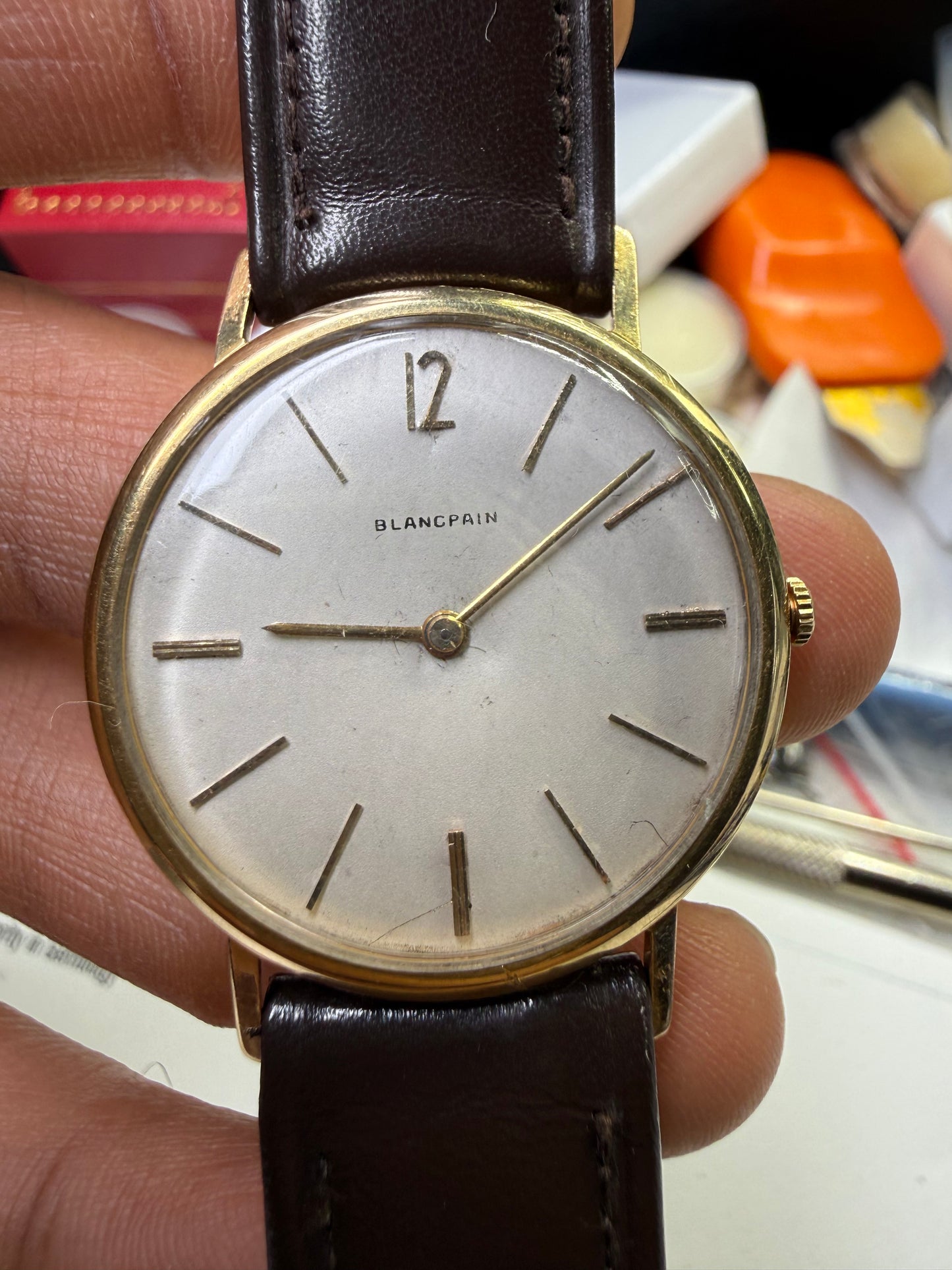 Vintage Blancpain Villeret Rayville 18k Gold Ultra Slim 17J Manual Wind Watch | 33mm