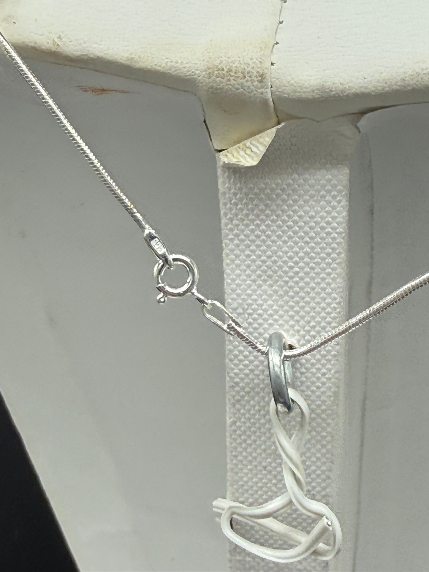 Natural Dendritic Quartz Picture Sterling Silver Pendant & Chain | 18.5 Inches