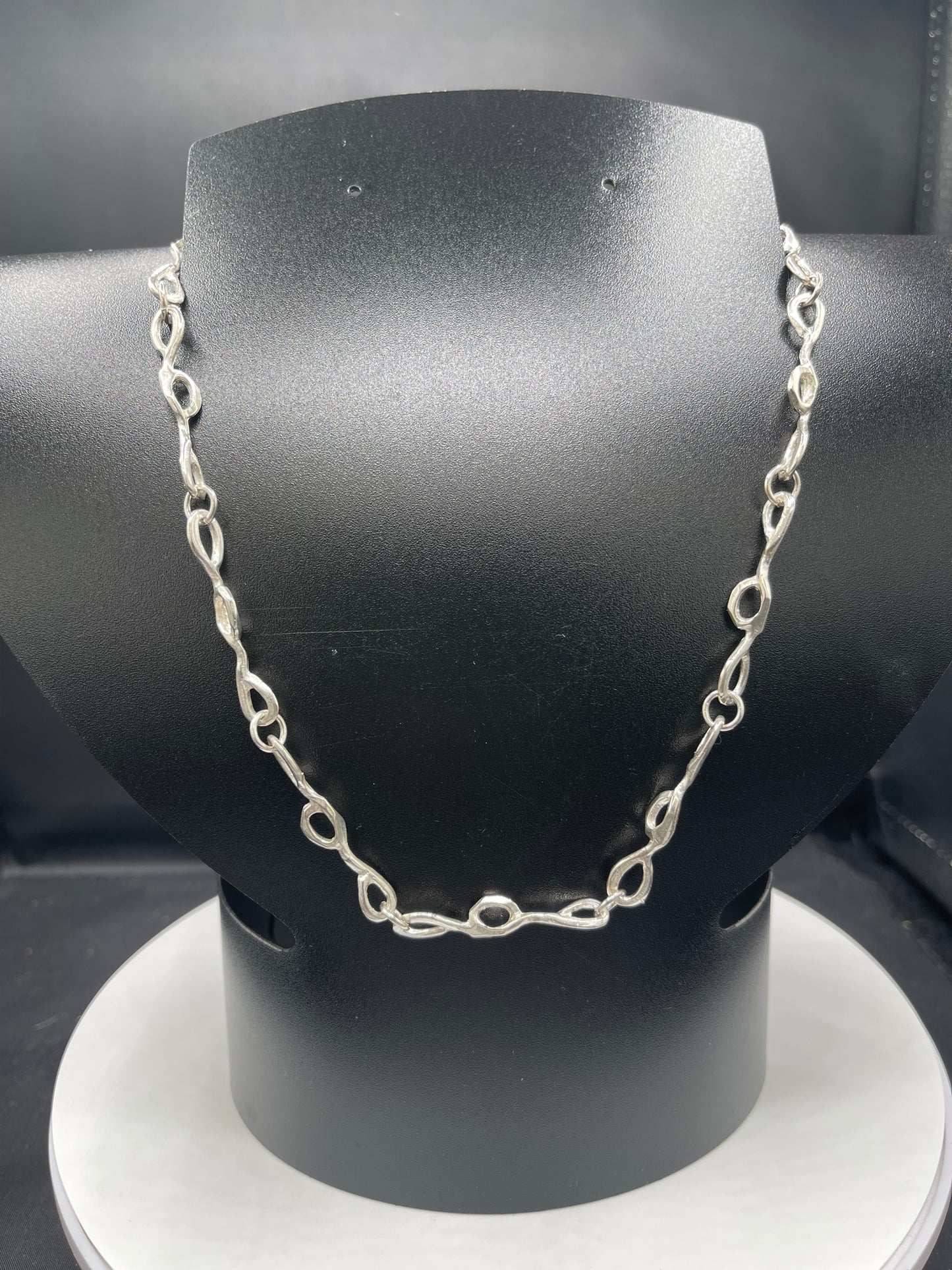 Fancy Designer Sterling Silver Chain Necklace (24.5 Inches) (29.8 Grams)