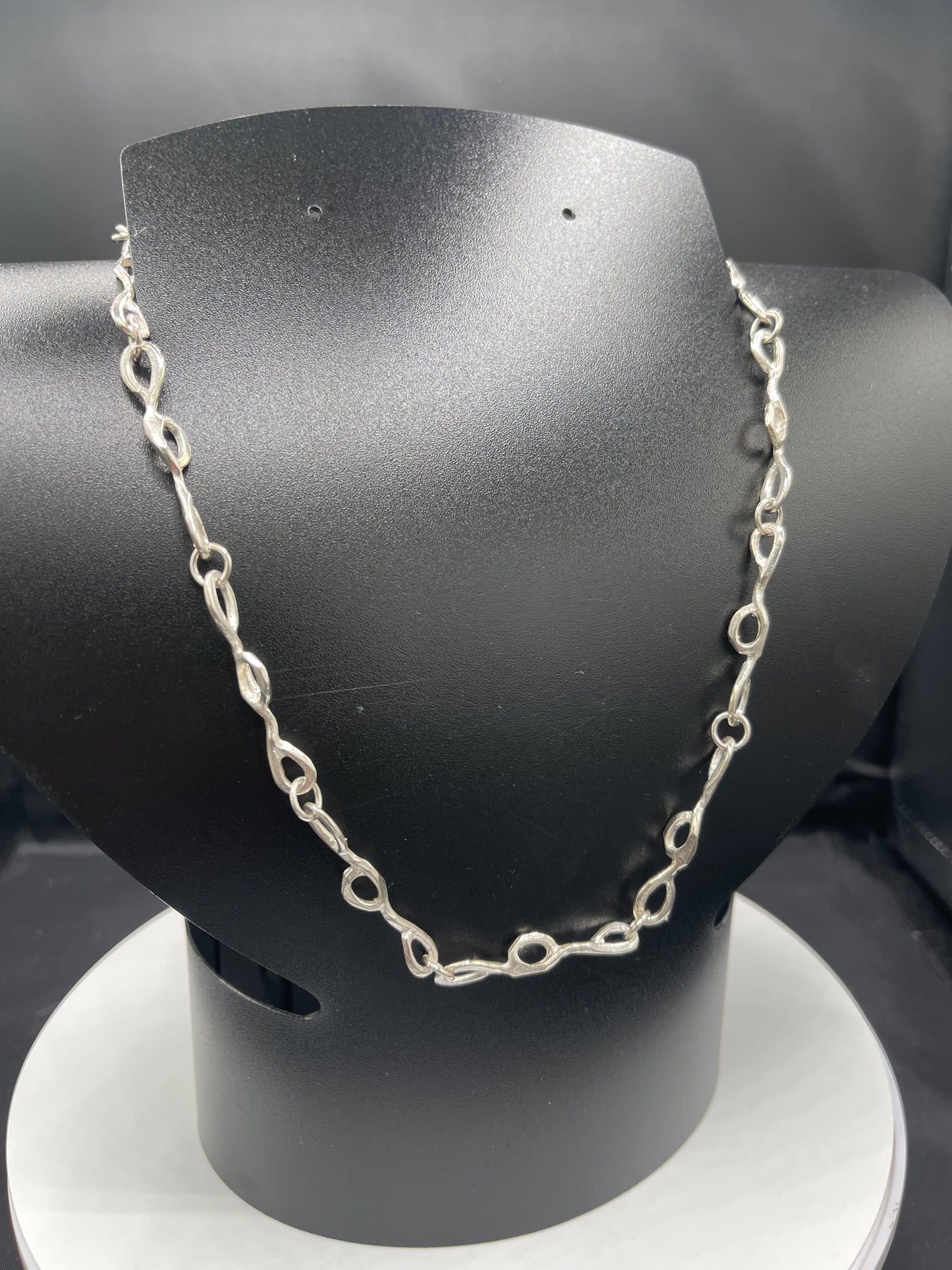 Fancy Designer Sterling Silver Chain Necklace (24.5 Inches) (29.8 Grams)
