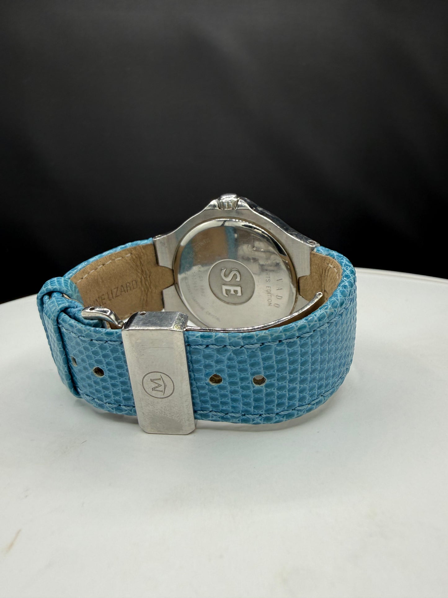 Movado SE Unisex Mother of Pearl Dial Factory Lizard Strap Watch | 38 MM | Quartz | Ref 84 G1 1892