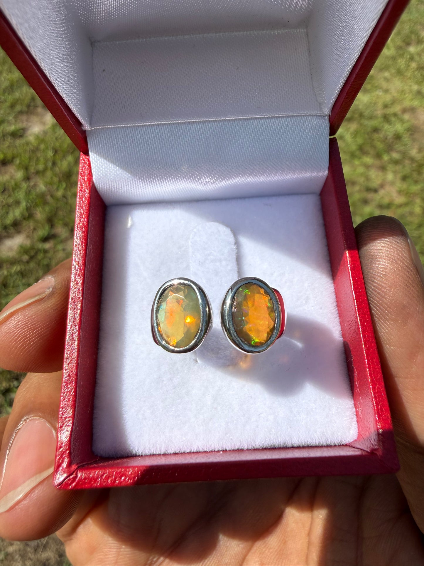 Artisan Handmade Natural Ethiopian Opal Faceted Sterling Silver Adjustable Ring | 1.40 CTW | Adjustable 7.5-8.5