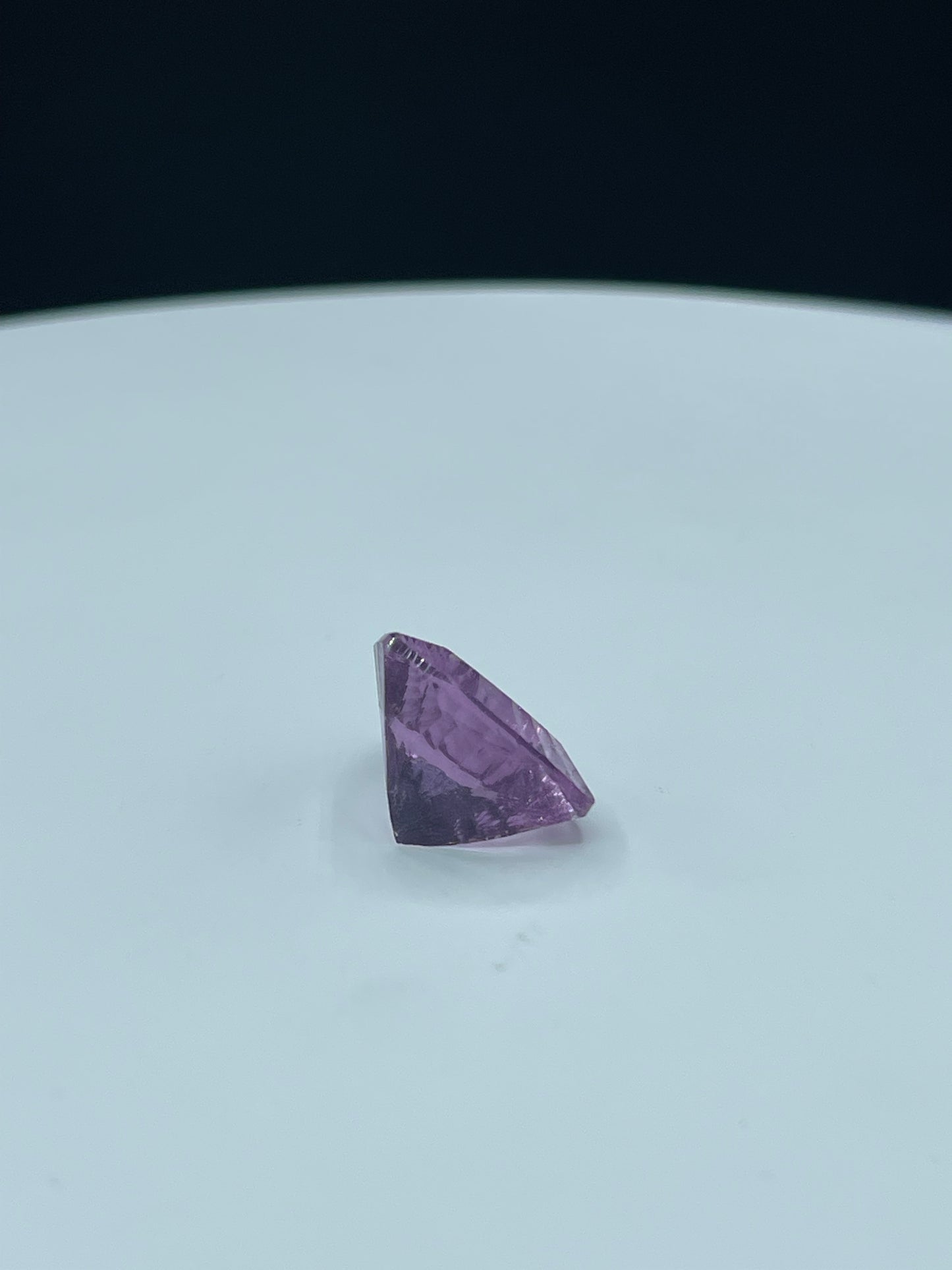Violet Pink Natural Fluorite Trillion Laser Cut Loose Gemstone, 13.51 Carats, Flawless, 16x16 MM - Rare Brazilian Beauty