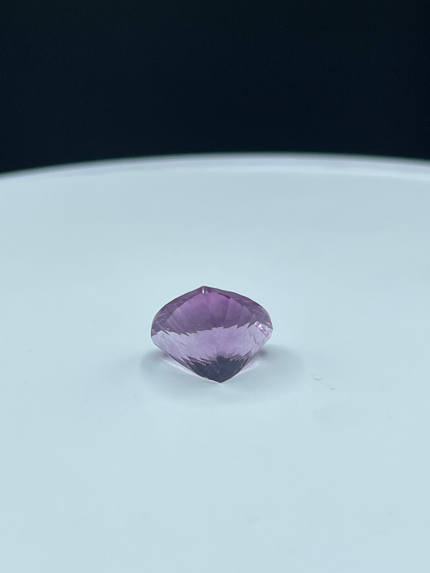 Violet Pink Natural Fluorite Trillion Laser Cut Loose Gemstone, 13.51 Carats, Flawless, 16x16 MM - Rare Brazilian Beauty
