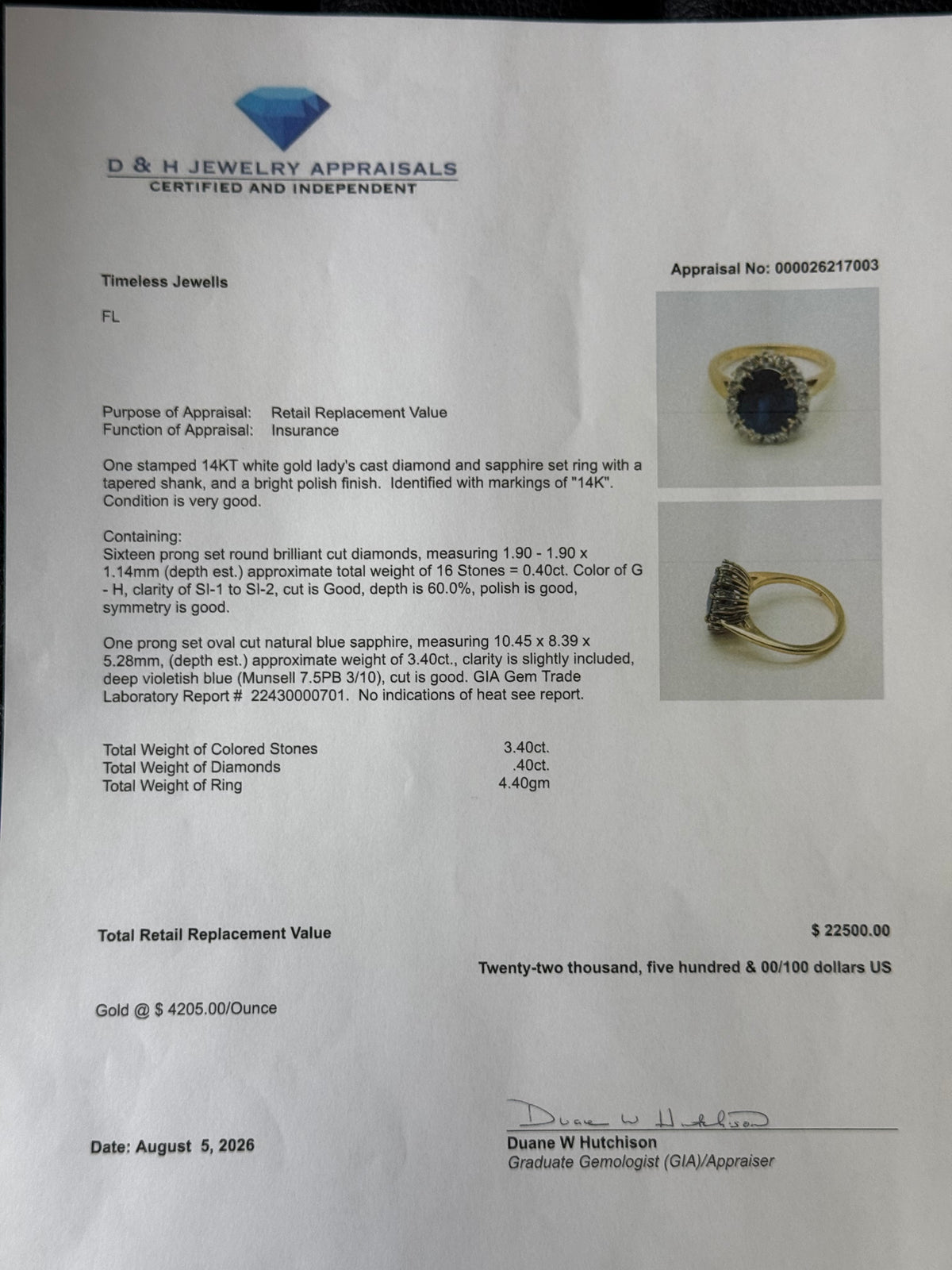 GIA Certified 3.40 Ct Natural Unheated Royal Sri Lankan Blue Sapphire & Diamond Halo Engagement Ring | 0.40 Ct Diamonds | Size 6.25