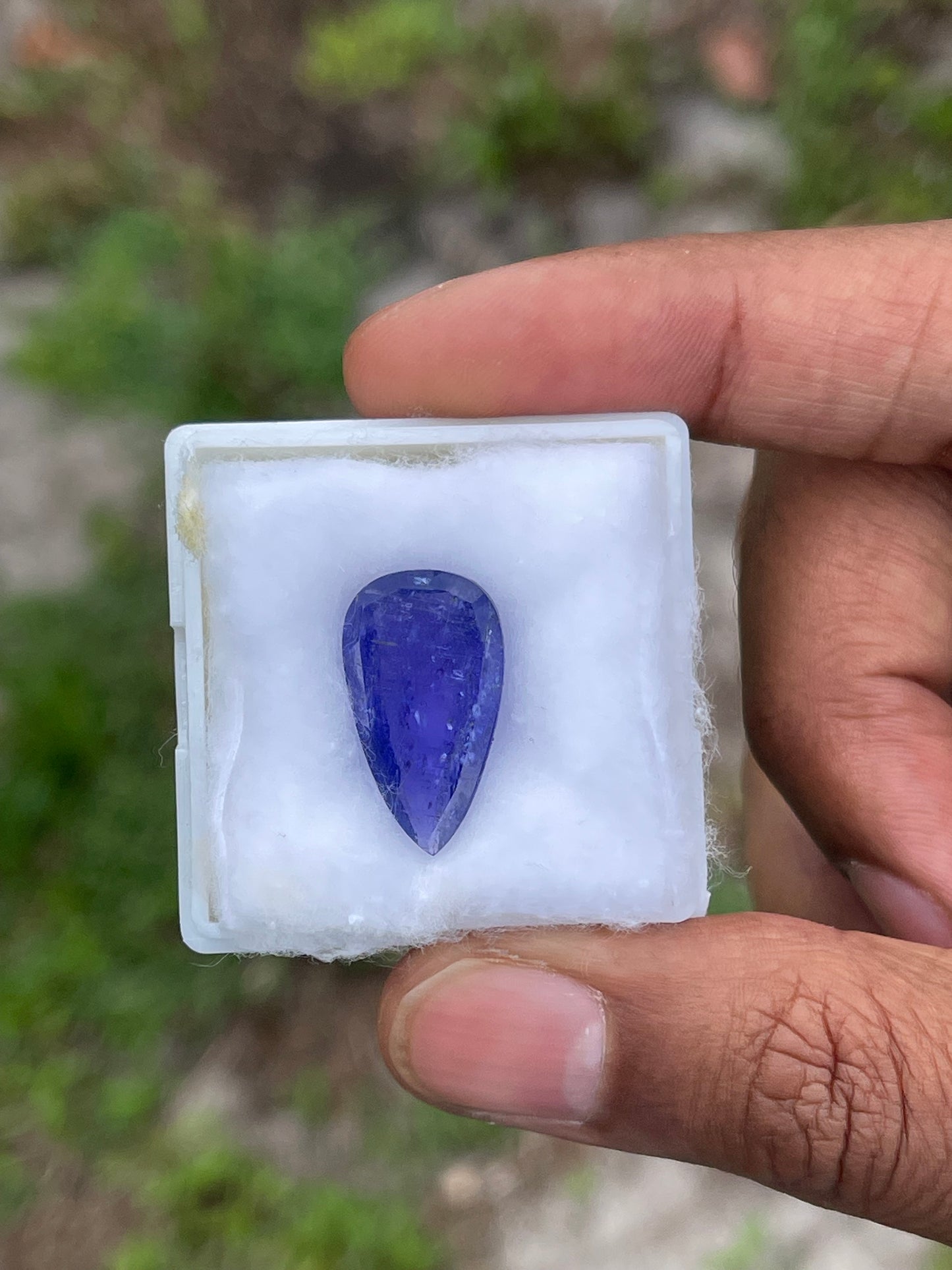 11.10 Carat Natural Tanzanite Pear Rose Cut Loose Gemstone 21x12x5 MM