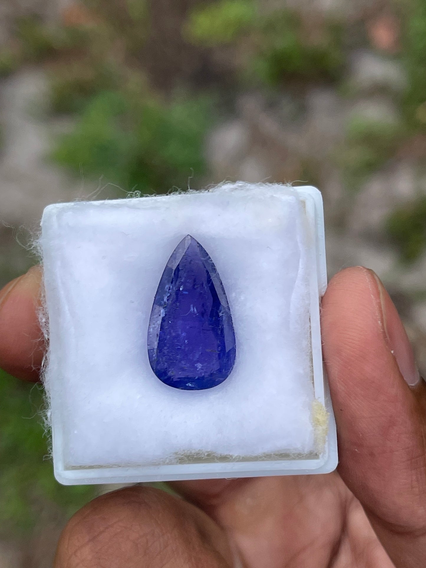 11.10 Carat Natural Tanzanite Pear Rose Cut Loose Gemstone 21x12x5 MM
