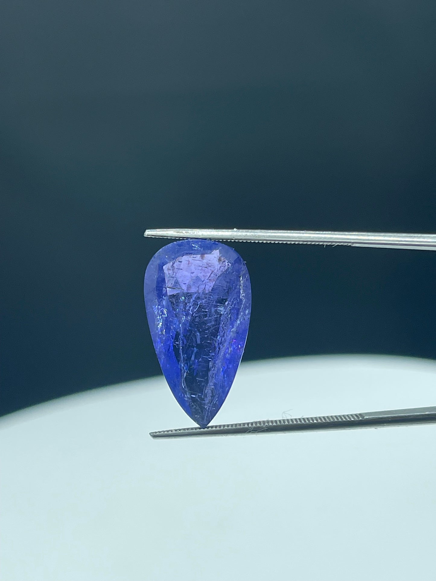 11.10 Carat Natural Tanzanite Pear Rose Cut Loose Gemstone 21x12x5 MM