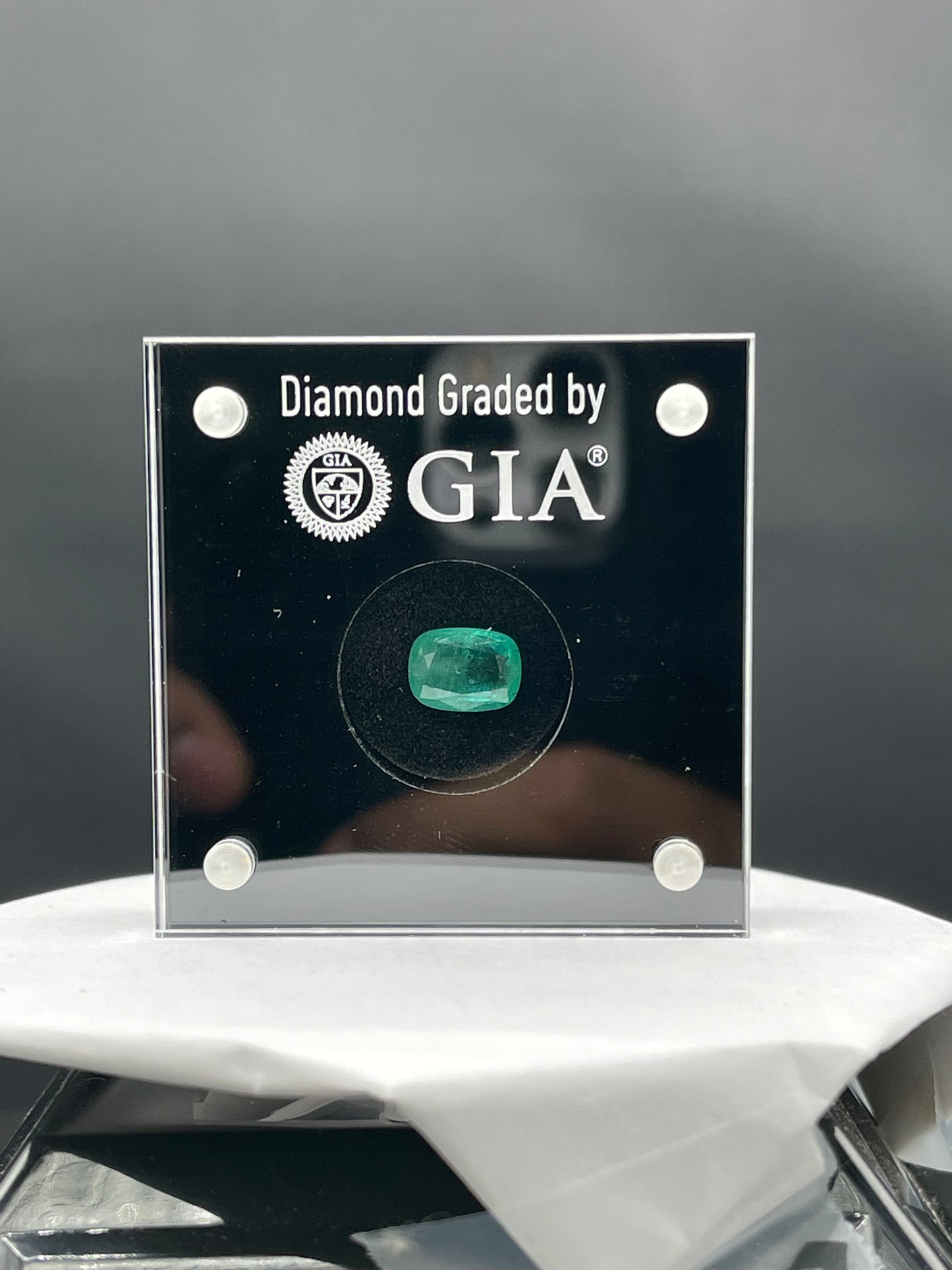 GIA Certified 2.50 Carat Natural Emerald Cushion Cut - Transparent Green Loose Gemstone