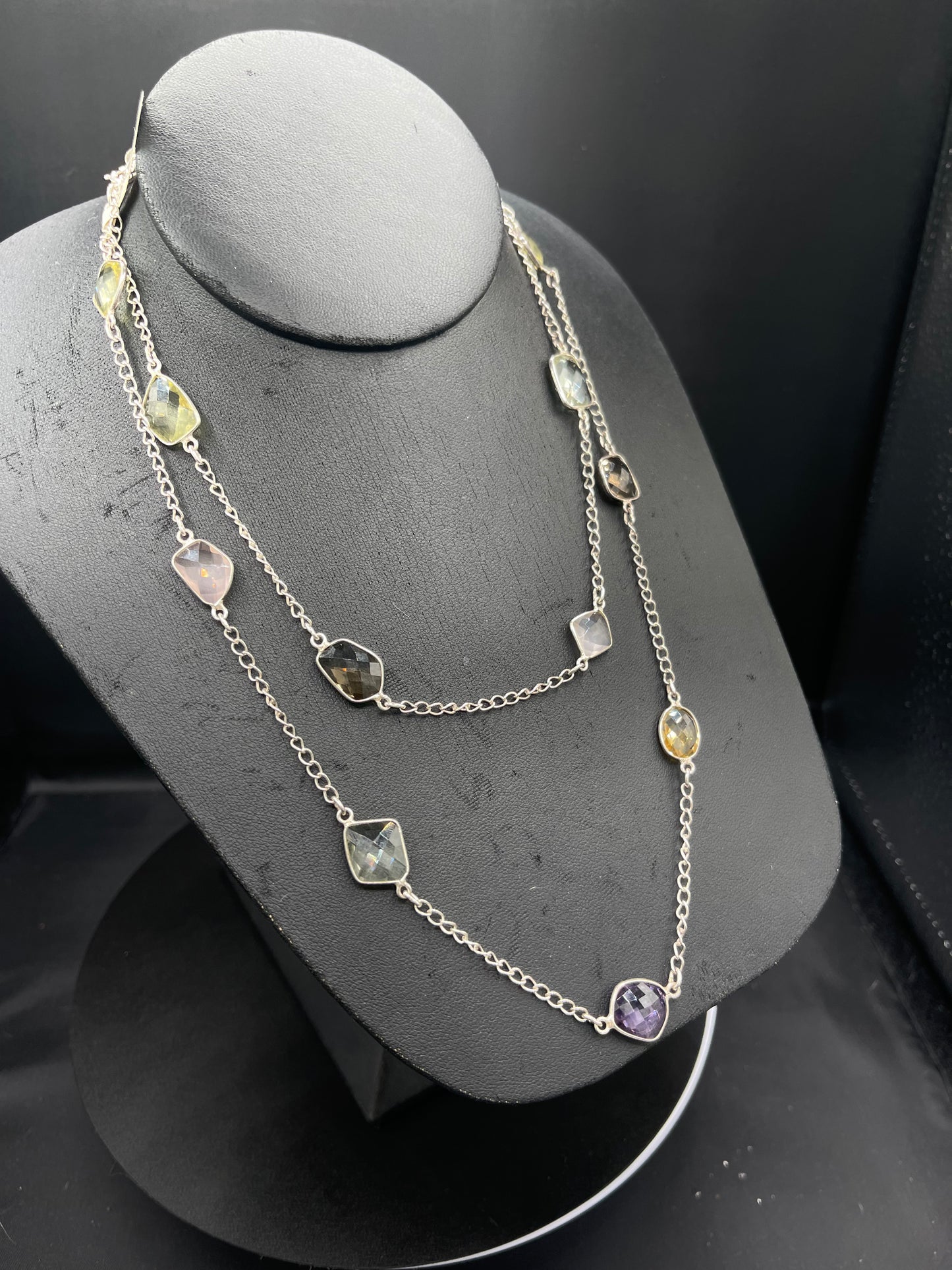 50 Carat Semi Precious Sterling Silver Necklace