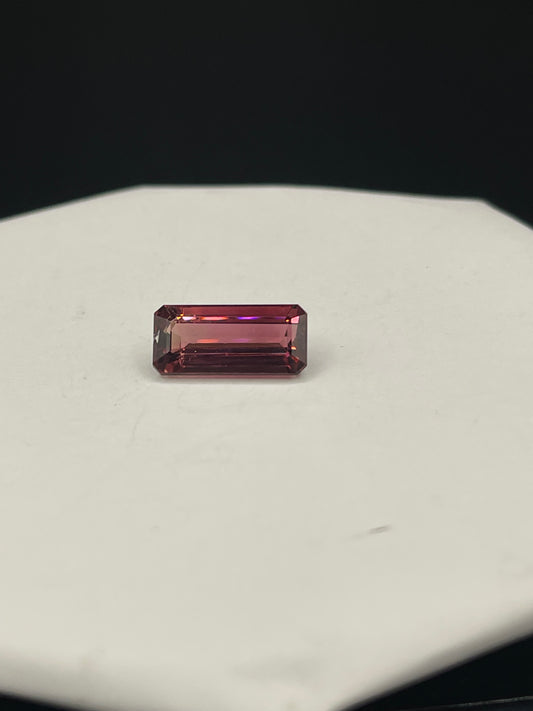 5.62 Carat Natural Rubellite Tourmaline Emerald Cut Loose Gemstone