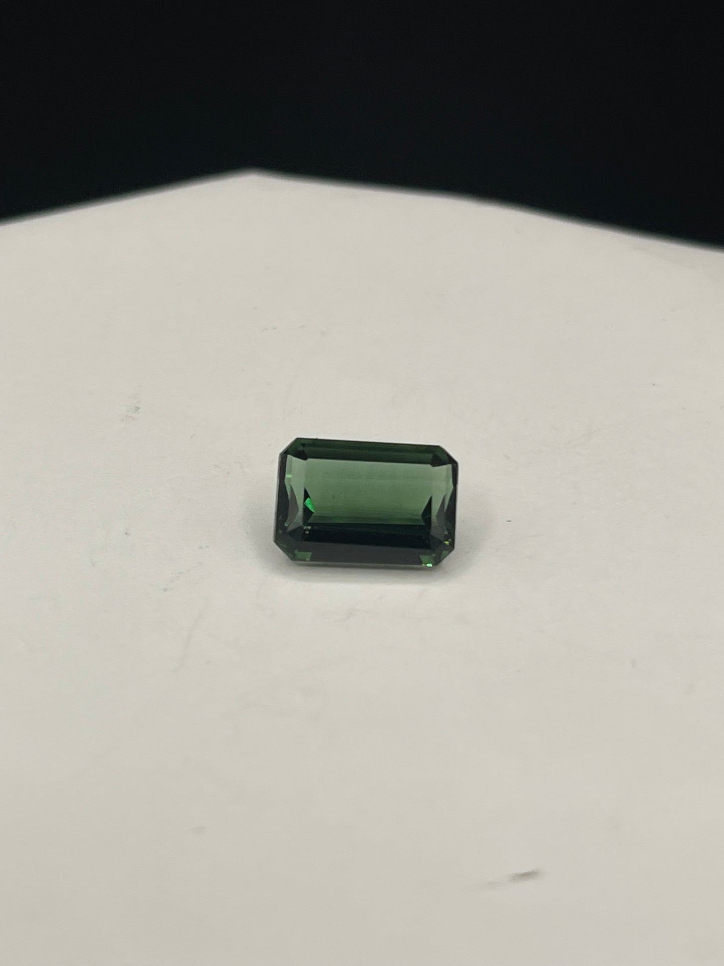 4.10 Carat Natural Green Tourmaline Emerald Cut Loose Gemstone (12x8x5 MM)