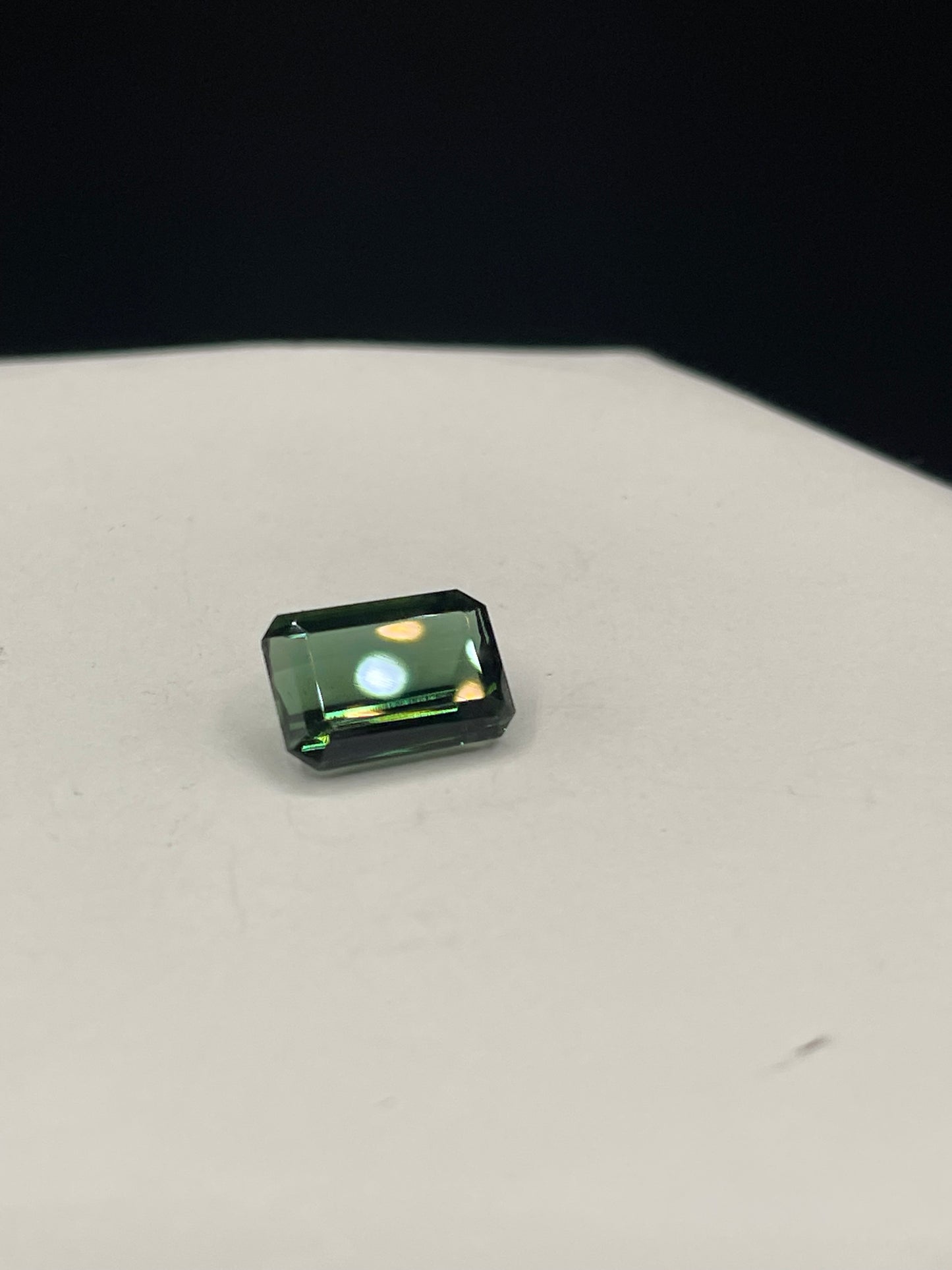 4.10 Carat Natural Green Tourmaline Emerald Cut Loose Gemstone (12x8x5 MM)